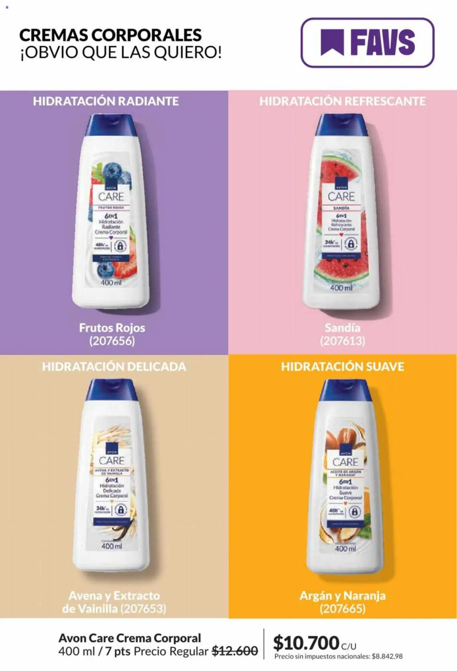 Catálogo AVON Campaña 5/2026 │ válido desde el 01.05.2026 | Página: 145 | Productos: Sandía, Avena, Radiante, Crema