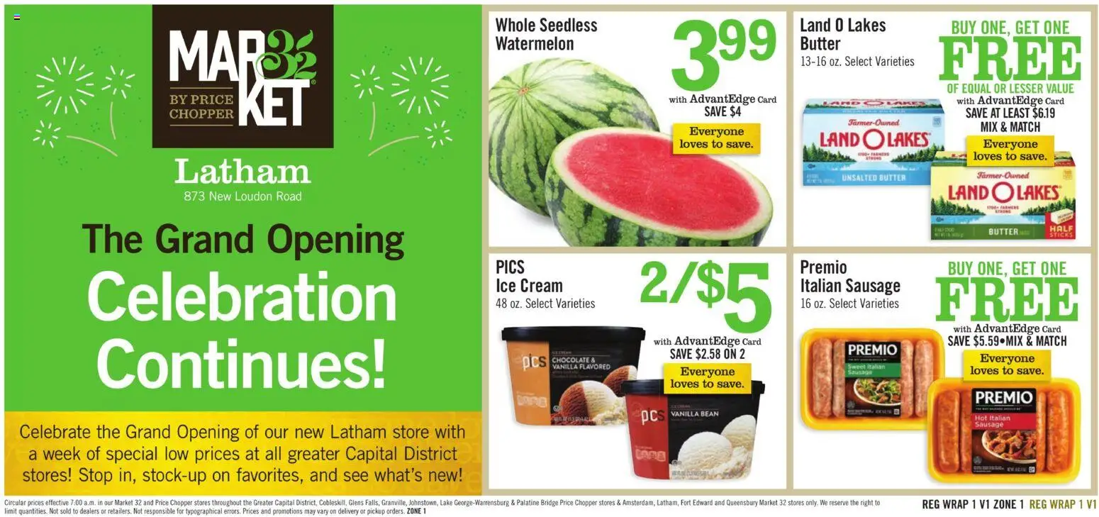 Price Chopper - Weekly Ad - valid from 07/05/2026 | Page: 17 | Products: Chocolate, Ice cream, Sausage, Watermelon