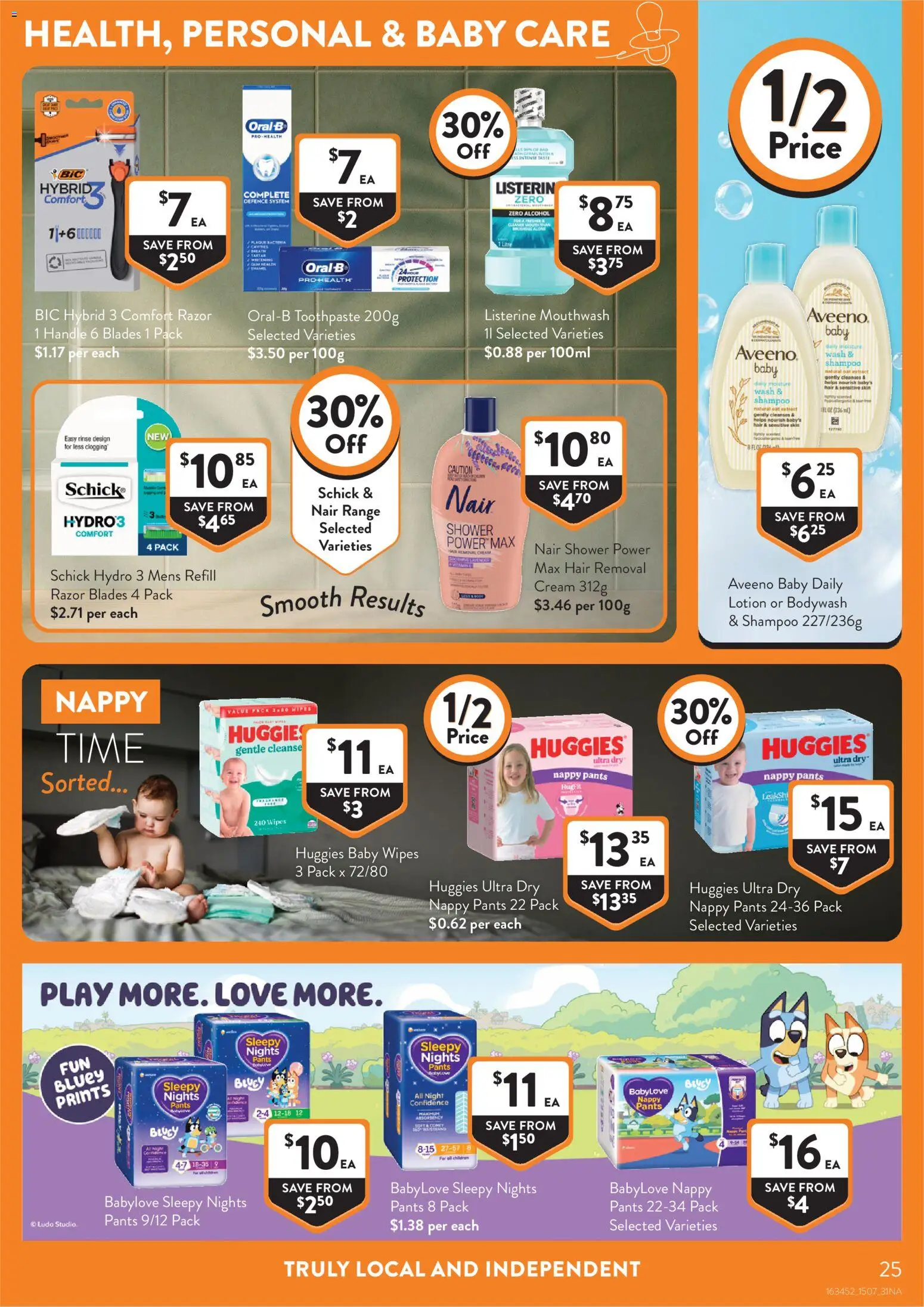 Foodworks catalogue - valid from 15/07/2026 | Page: 25 | Products: Shampoo, Mouthwash, Cream, Sensitive skin