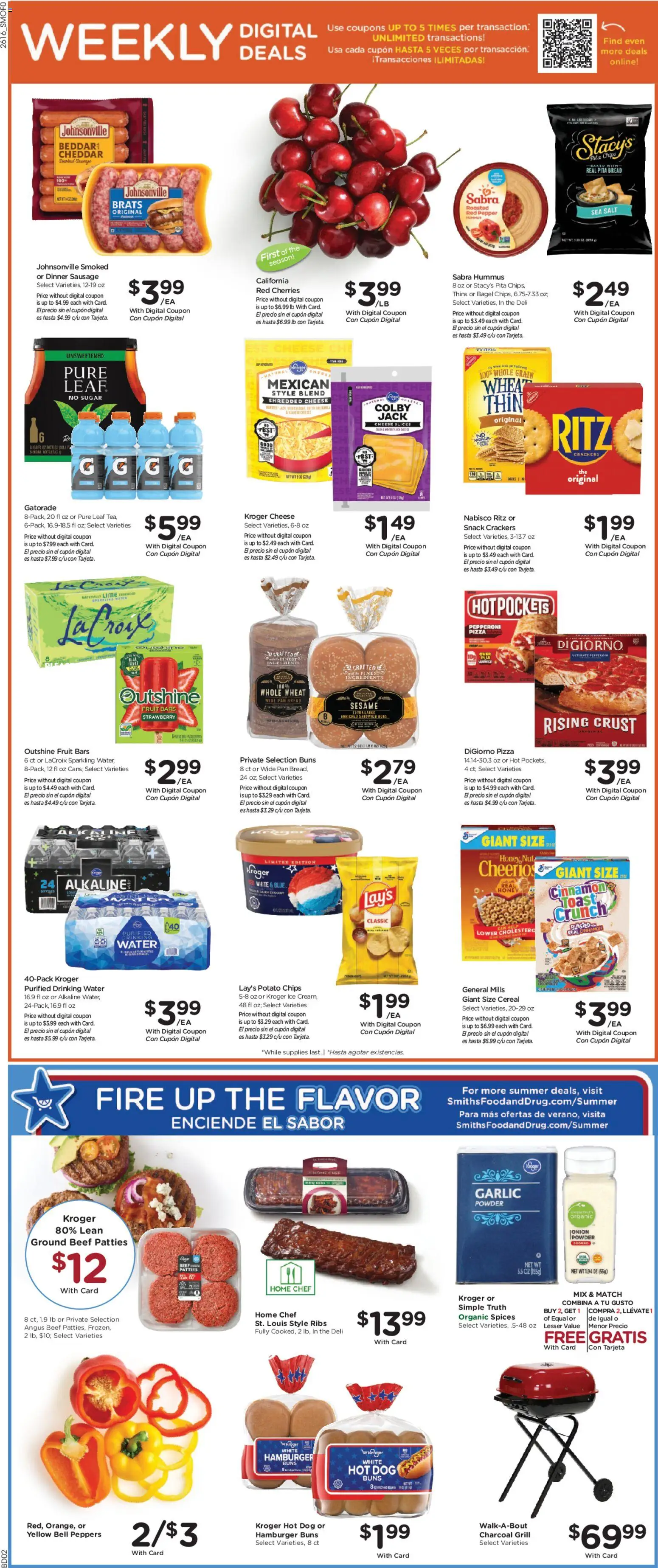 Smith's Weekly Ad - WY - valid from 20.05.2026 | Page: 2 | Products: Peppers, Cheese, Pizza, Beef