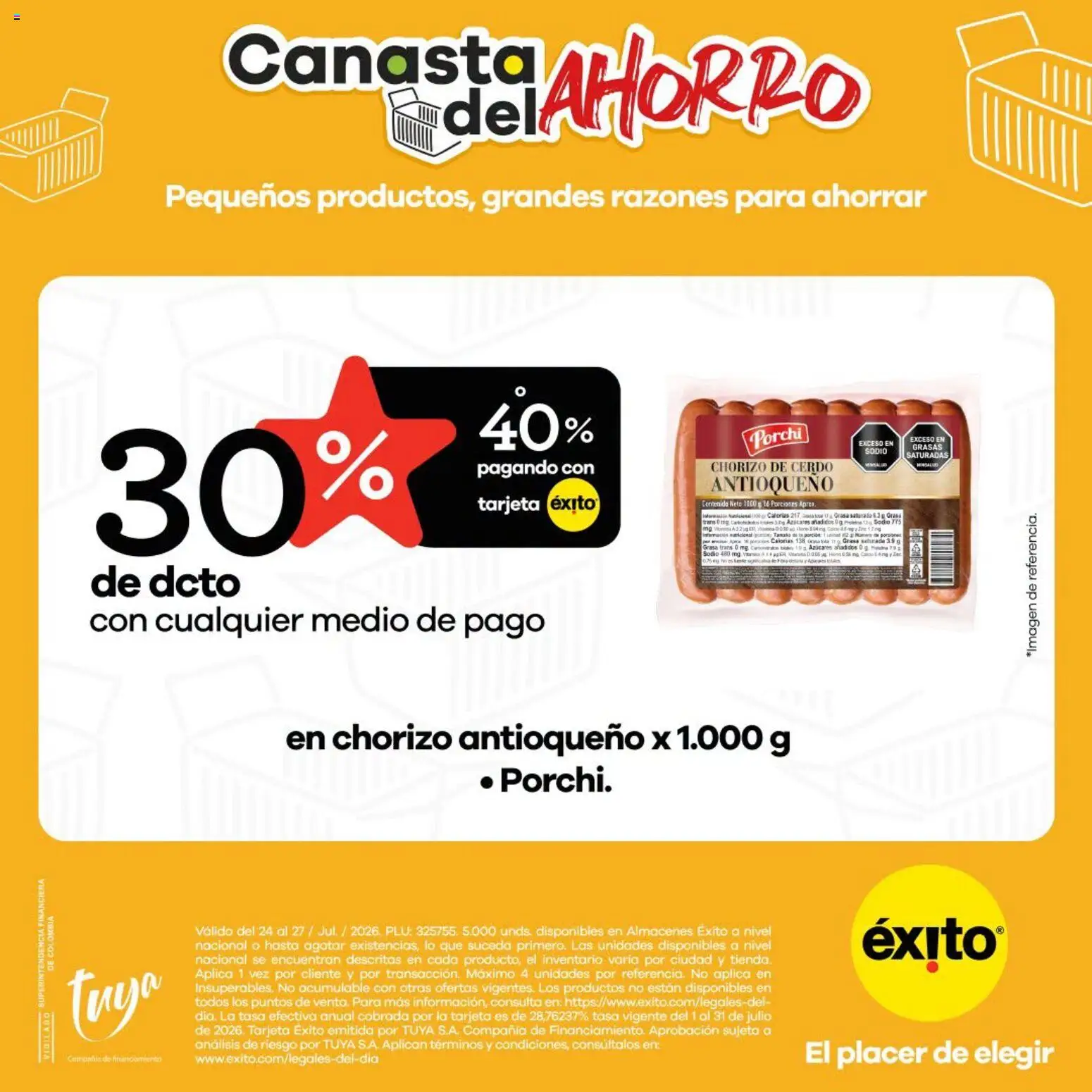Éxito revista - valida desde el 24/07/2026 | Página: 4 | Productos: Cerdo, Chorizo
