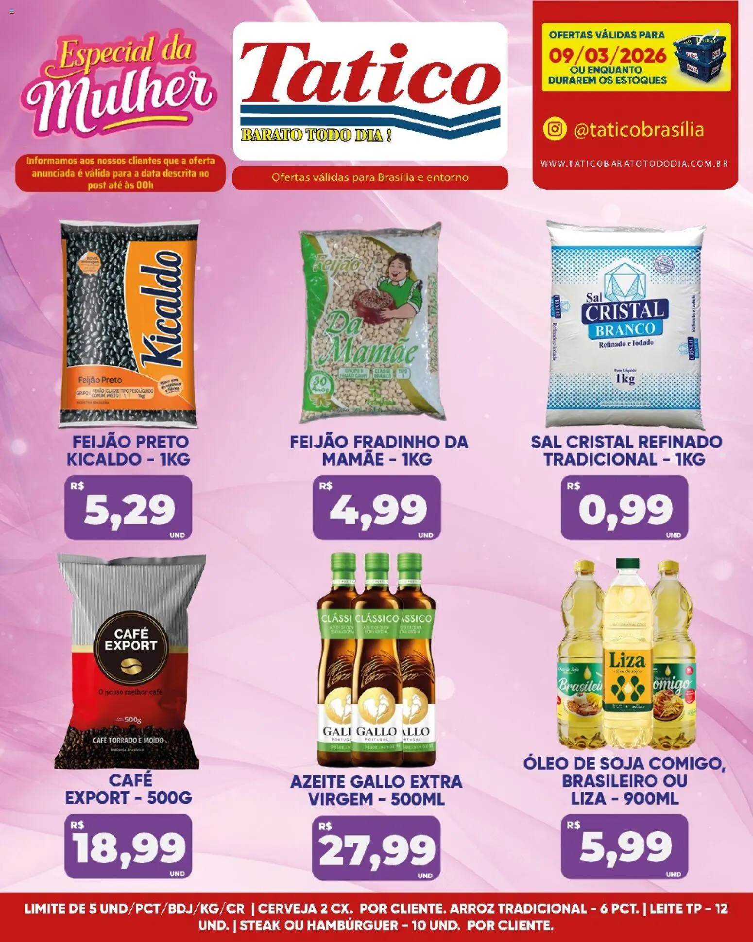 Tatico Folheto - válido de 09.03.2026 | Página: 2 | Produtos: Café, Cerveja, Hambúrguer, Sal