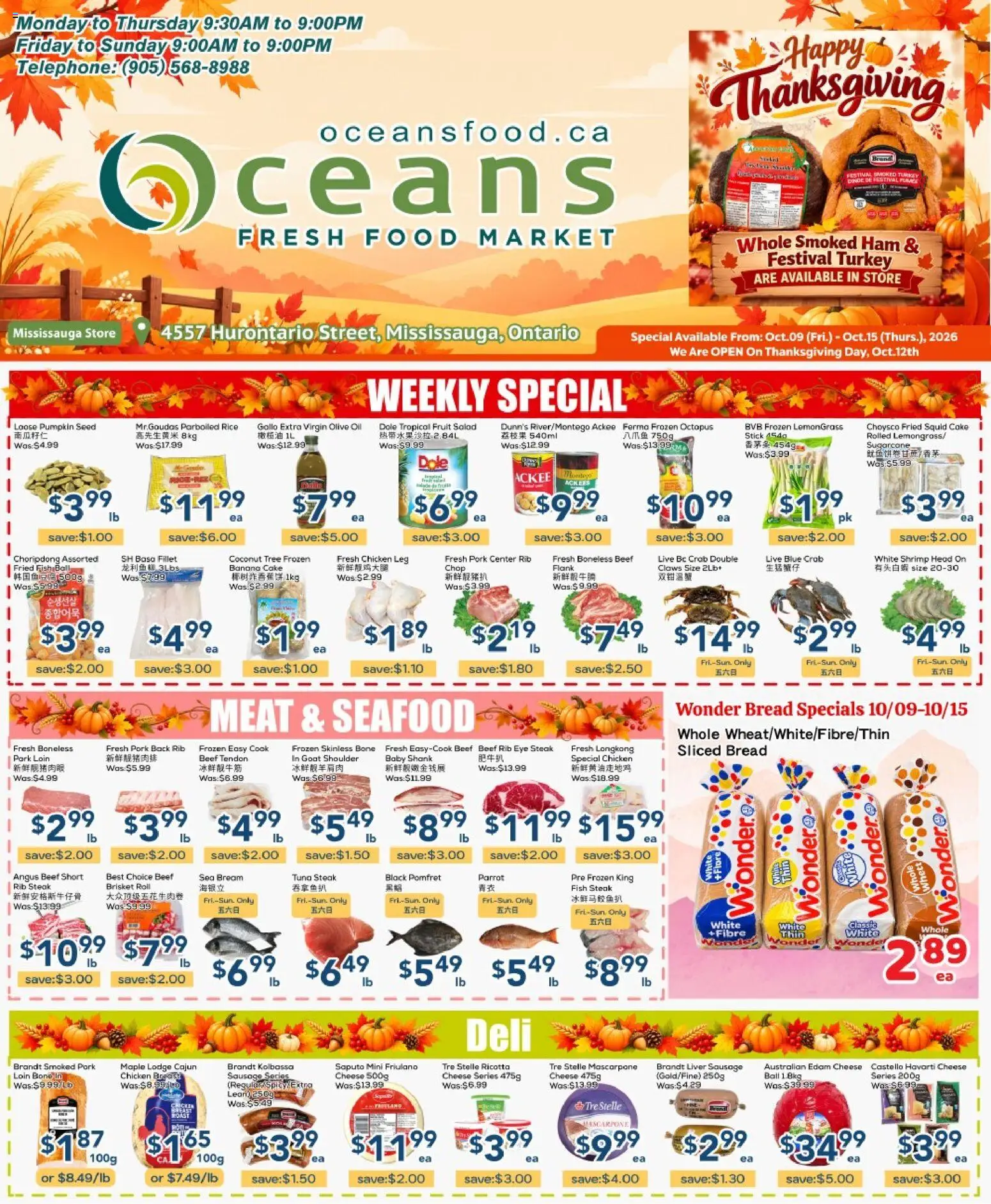 Oceans flyer valid from Oct 9, 2026 | Page: 1