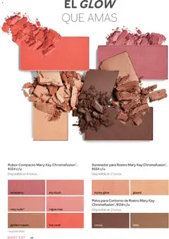 Vista previa de Catálogo Mary Kay Mayo Junio 2026, nuevo folleto de la tienda, válido en México a partir del 01.05.2026 | Página: 28 | Productos: Iluminador, Contorno, Polvo, Rubor
