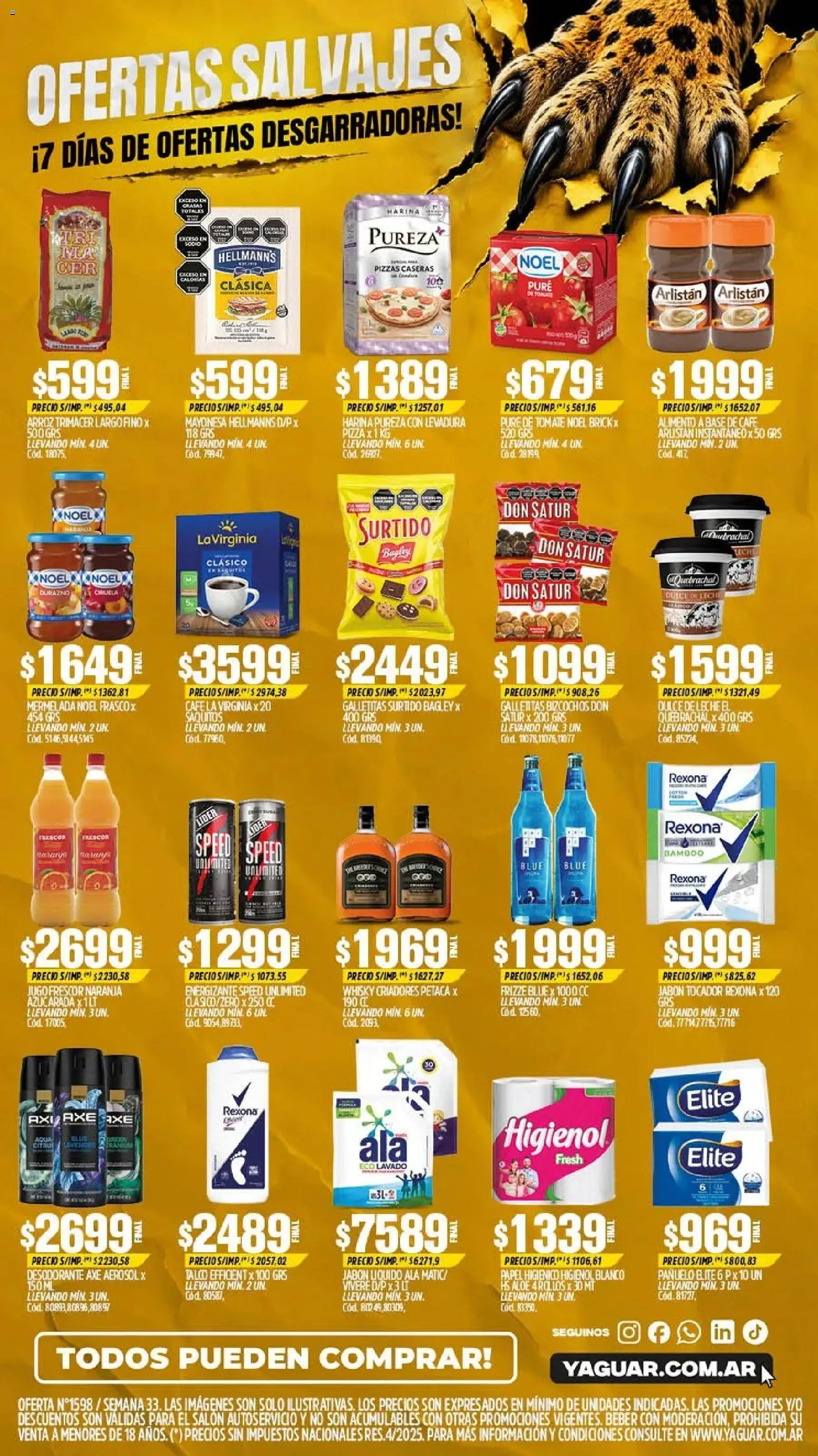 Yaguar - Oferta Semanal Santa Fé │ válido desde el 10/08/2026 | Página: 2 | Productos: Papel higiénico, Galletitas, Dulce, Puré