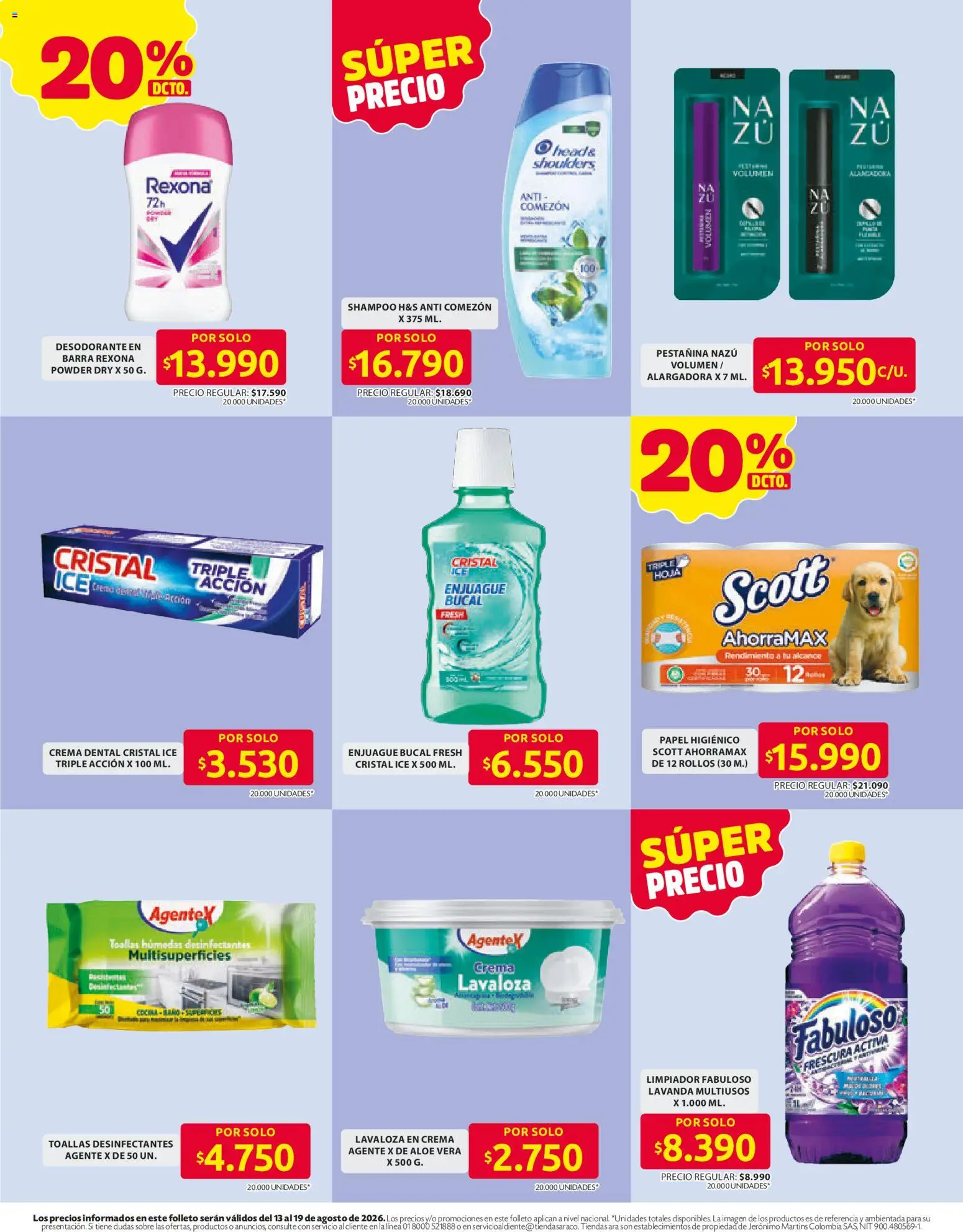 Ara revista - valida desde el 13/08/2026 | Página: 11 | Productos: Crema, Toallas, Enjuague bucal, Crema dental