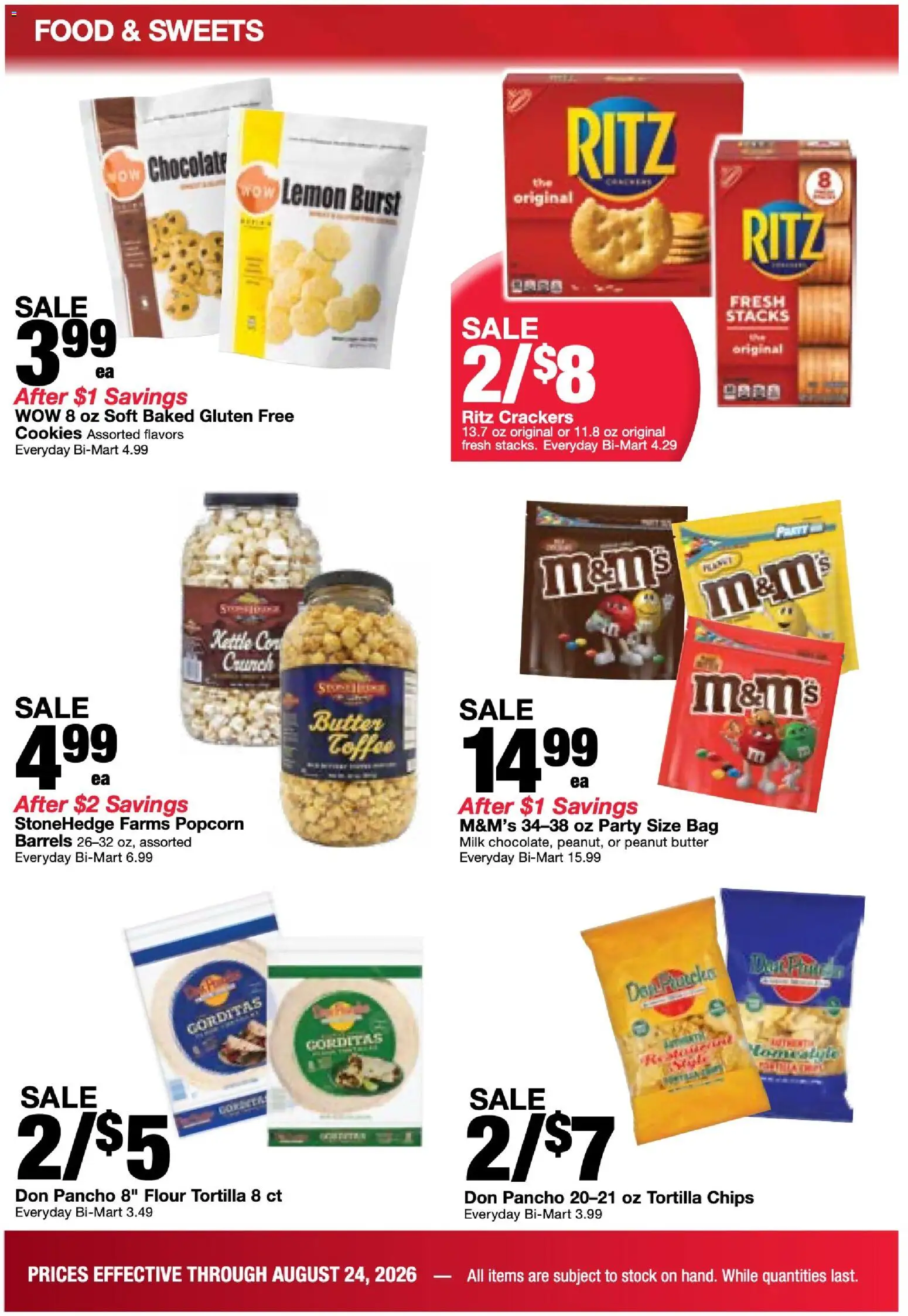 Bi-Mart Weekly Ad - valid from 08/18/2026 | Page: 6 | Products: Milk, Chocolate, Cookies, Peanut butter