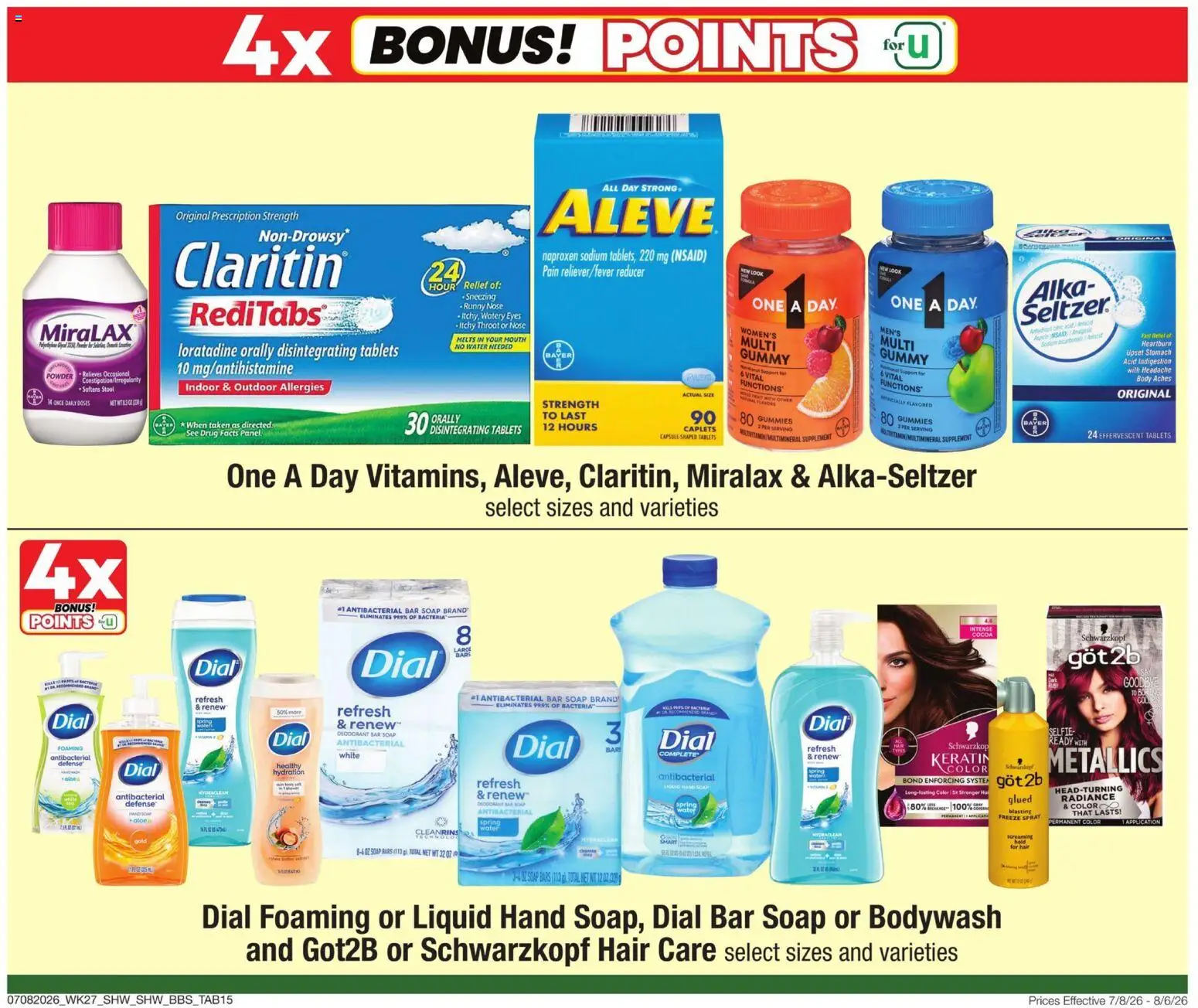 Shaw's Big Book of Savings - valid from 07/08/2026 | Page: 10 | Products: Powder, Soap, Deodorant, Water