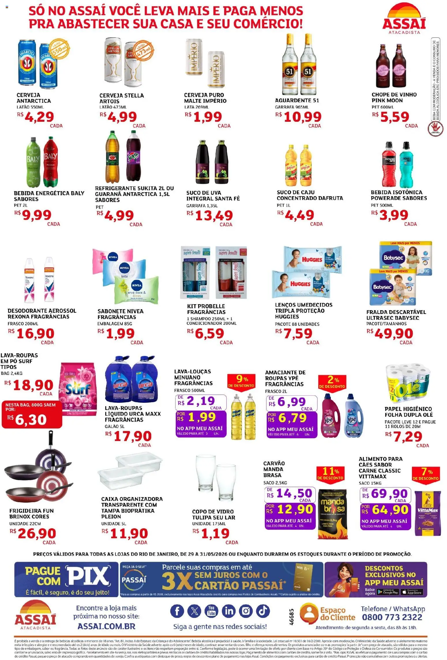Assaí Atacadista Folheto - válido de 29.05.2026 | Página: 2 | Produtos: Desodorante, Pneus, Base, Papel higiênico