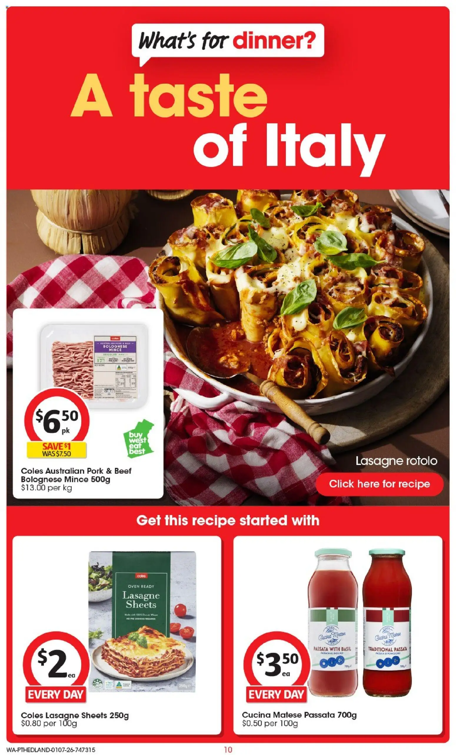Coles catalogue - valid from 01/07/2026 | Page: 10 | Products: Pork, Beef, Oven