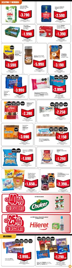 Vista previa Cooperativa Obrera catálogo válido desde el 30/07/2026 | Página: 2 | Productos: Galletitas, Durazno, Alfajor, Té
