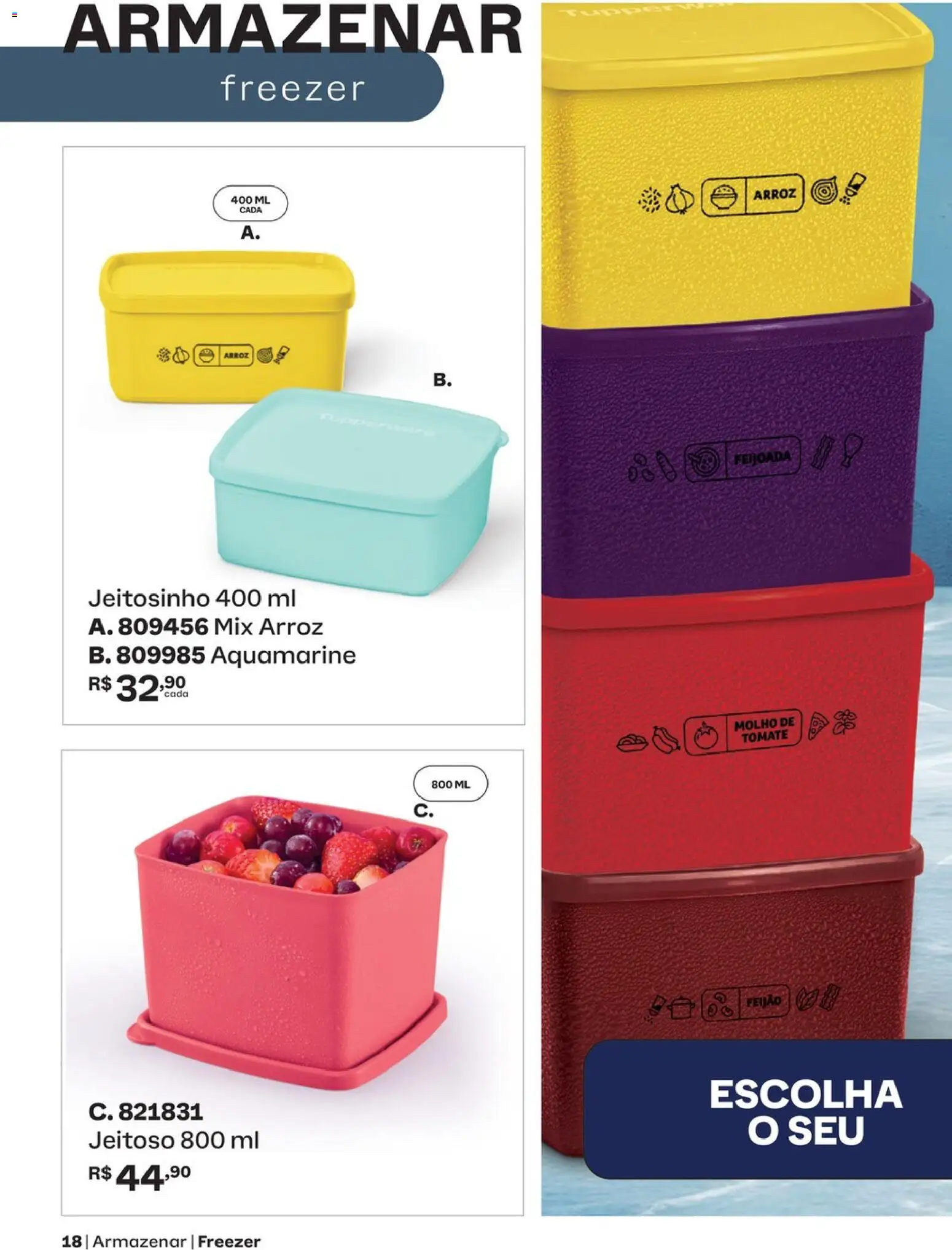 Tupperware Folheto - válido de 01/10/2026 | Página: 18 | Produtos: Tomate, Molho de tomate, Freezer, Arroz