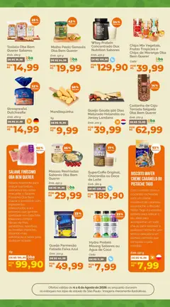 Oba Hortifruti - Ofertas da semana - Pré-Visualização do folheto da loja Oba Hortifruti, válido de 04/08/2026 | Página: 7 | Produtos: Mandioquinha, Parmesão, Chá, Whey protein