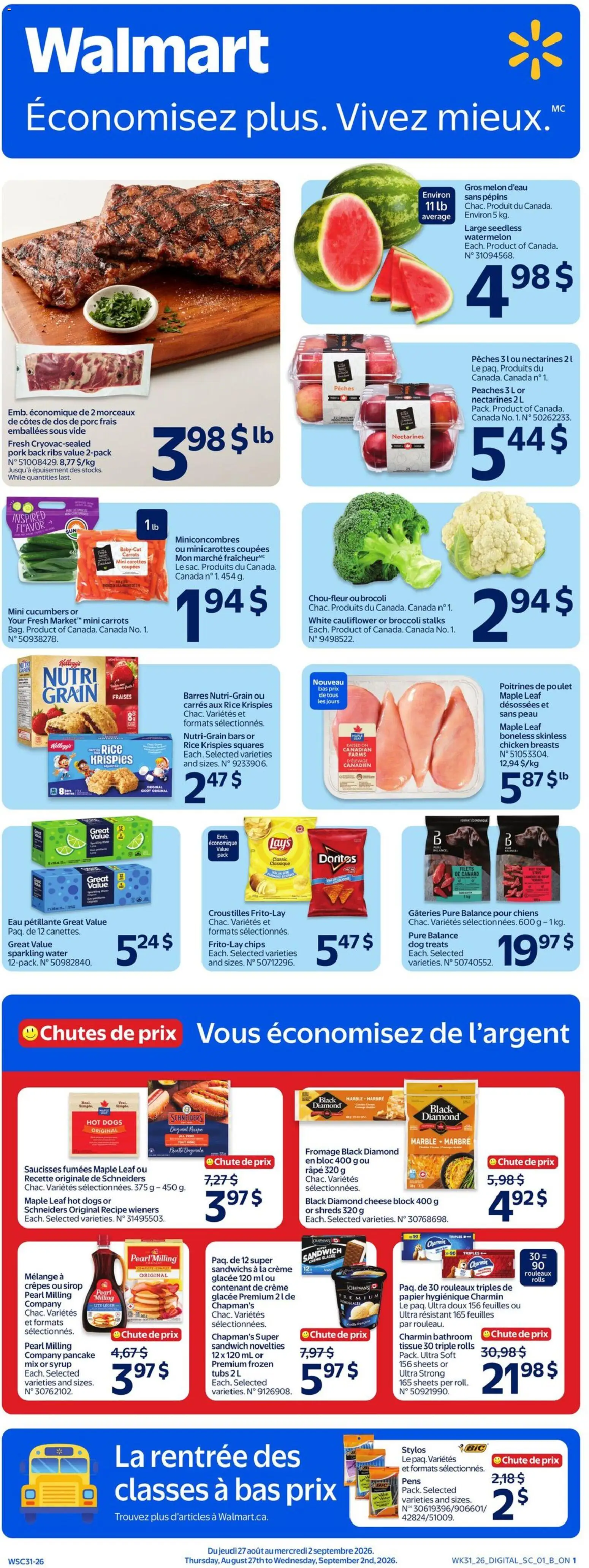 Walmart flyer valid from Aug 27, 2026 | Page: 1