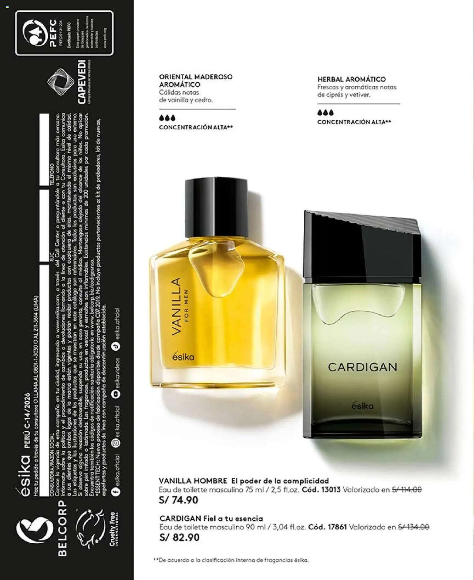 Catálogo Ésika válido desde 22/08/2026 | Página: 142 | Productos: Vainilla, Teléfono, Lima, EAU de Toilette