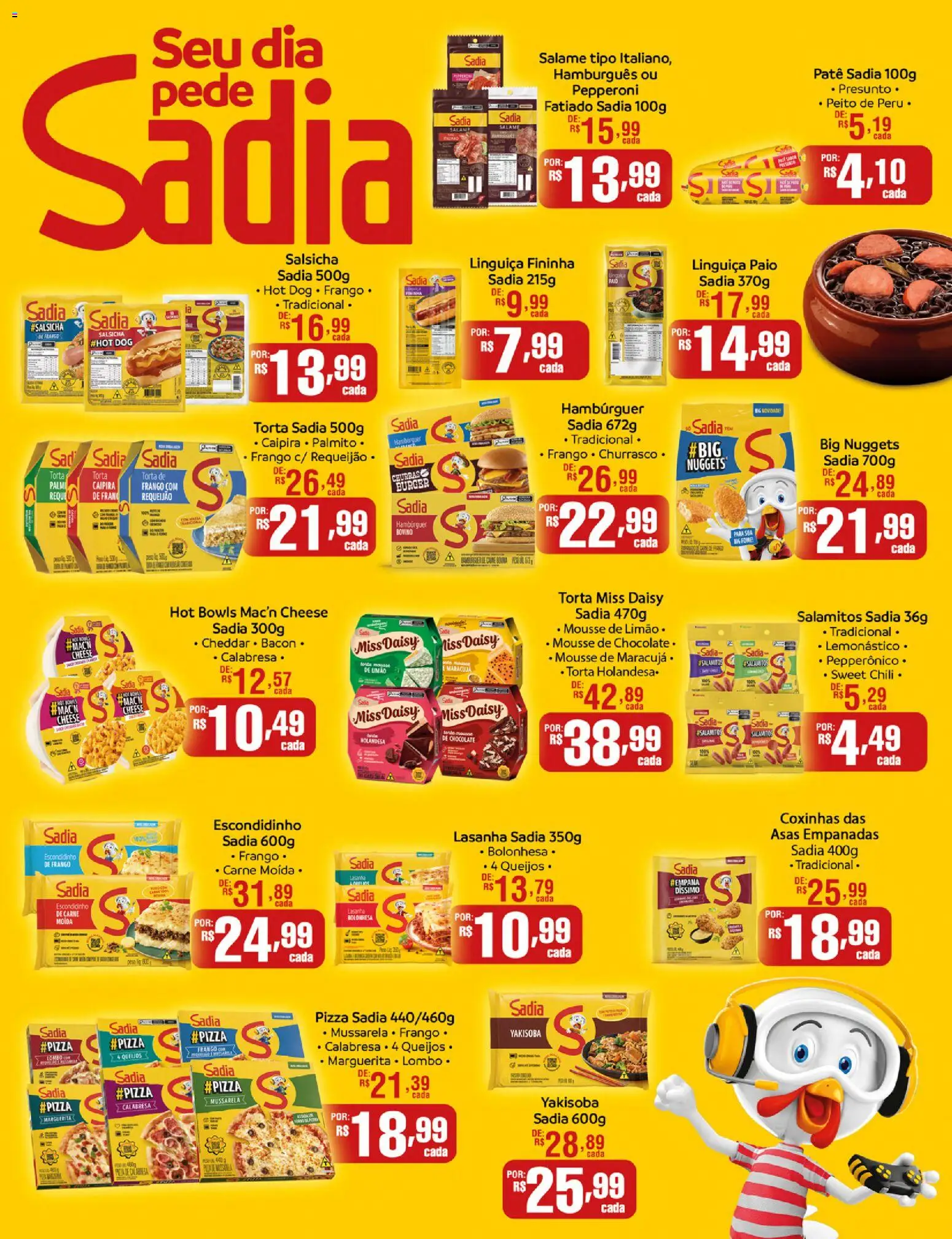 Supermercado Dalben Folheto - válido de 21/09/2026 | Página: 22 | Produtos: Mousse, Salsicha, Pizza, Peito de peru