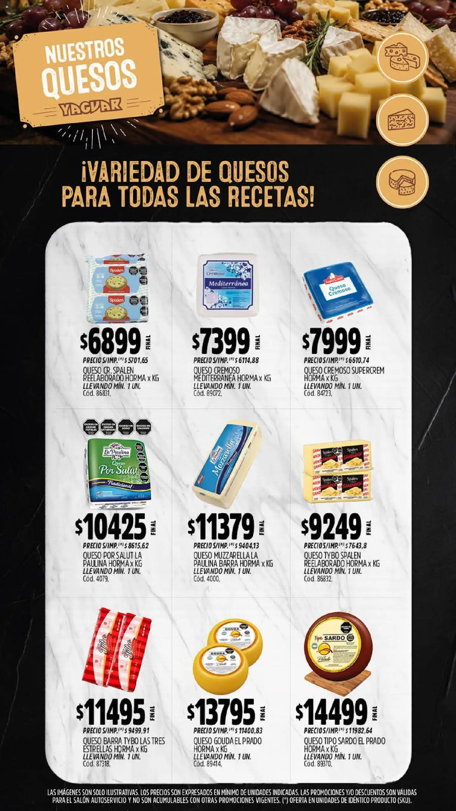 Yaguar - Oferta Semanal Mar del Plata │ válido desde el 14/09/2026 | Página: 7 | Productos: Mozzarella, Queso Gouda, Queso