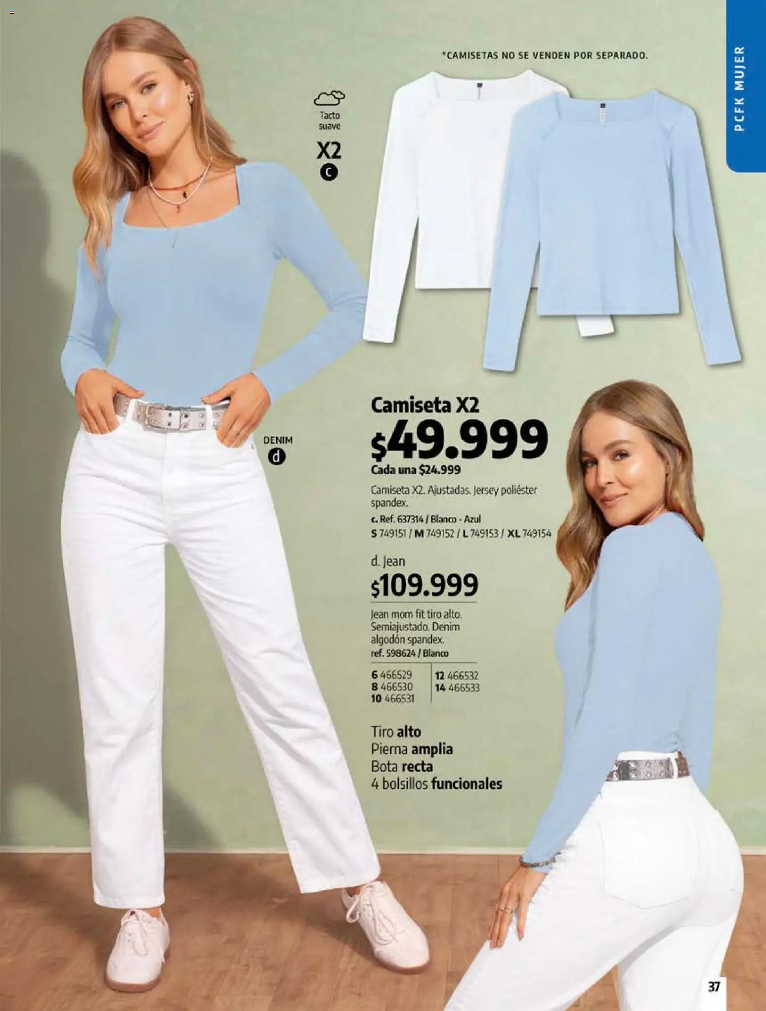Pacifika revista - valida desde el 18/10/2026 | Página: 37 | Productos: Bolsillos, Pierna, Jean, Camiseta
