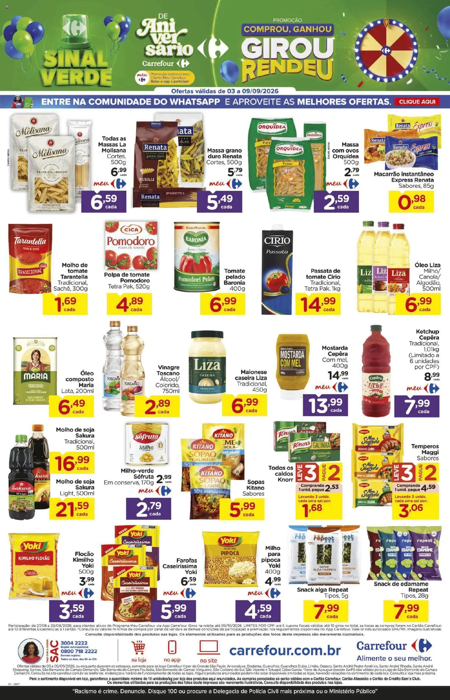 Carrefour Folheto - válido de 03/09/2026 | Página: 9 | Produtos: Orquídea, Sopas, Milho, Pipoca