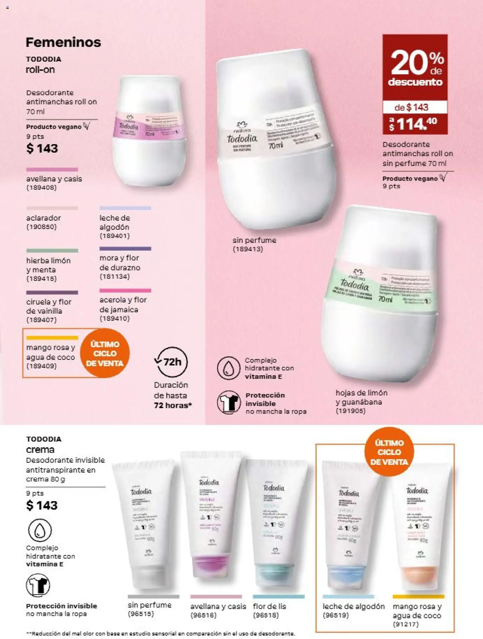 Nuevas ofertas de Natura válidas en toda la República Mexicana desde el 11/09/2026. ¡Encuentra las mejores ofertas en Natura campaña 14 2026! | Página: 156 | Productos: Antitranspirante, Mango, Algodón, Ropa