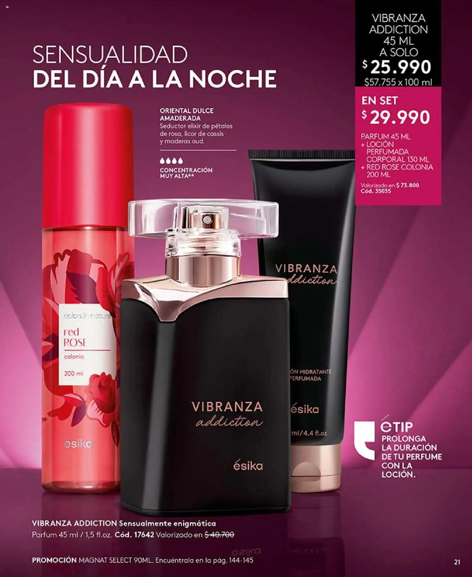 Catálogo Ésika Campaña 11 │ válido desde el 15.06.2026 | Página: 21 | Productos: Loción, Perfume