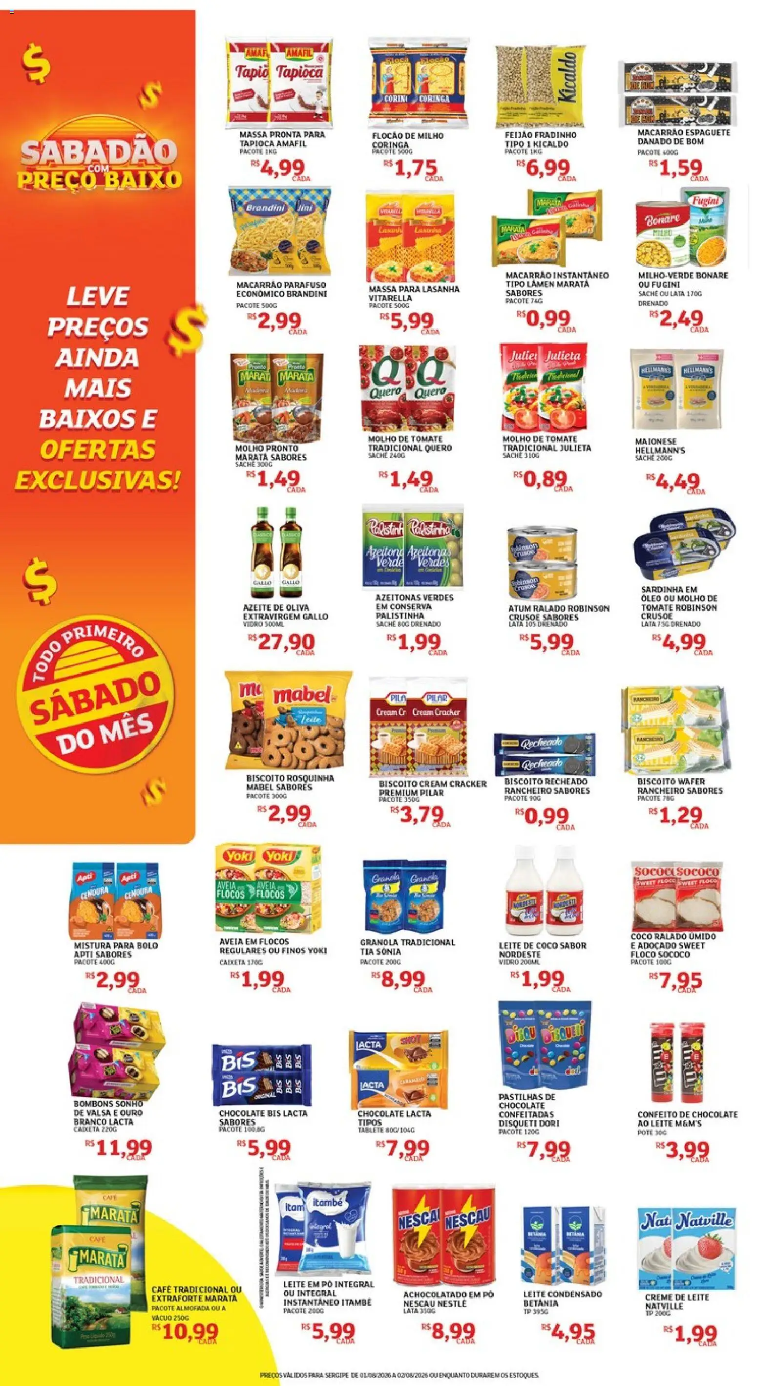 Assaí Atacadista Folheto - válido de 01/08/2026 | Página: 2 | Produtos: Feijão, Achocolatado, Óleo, Creme