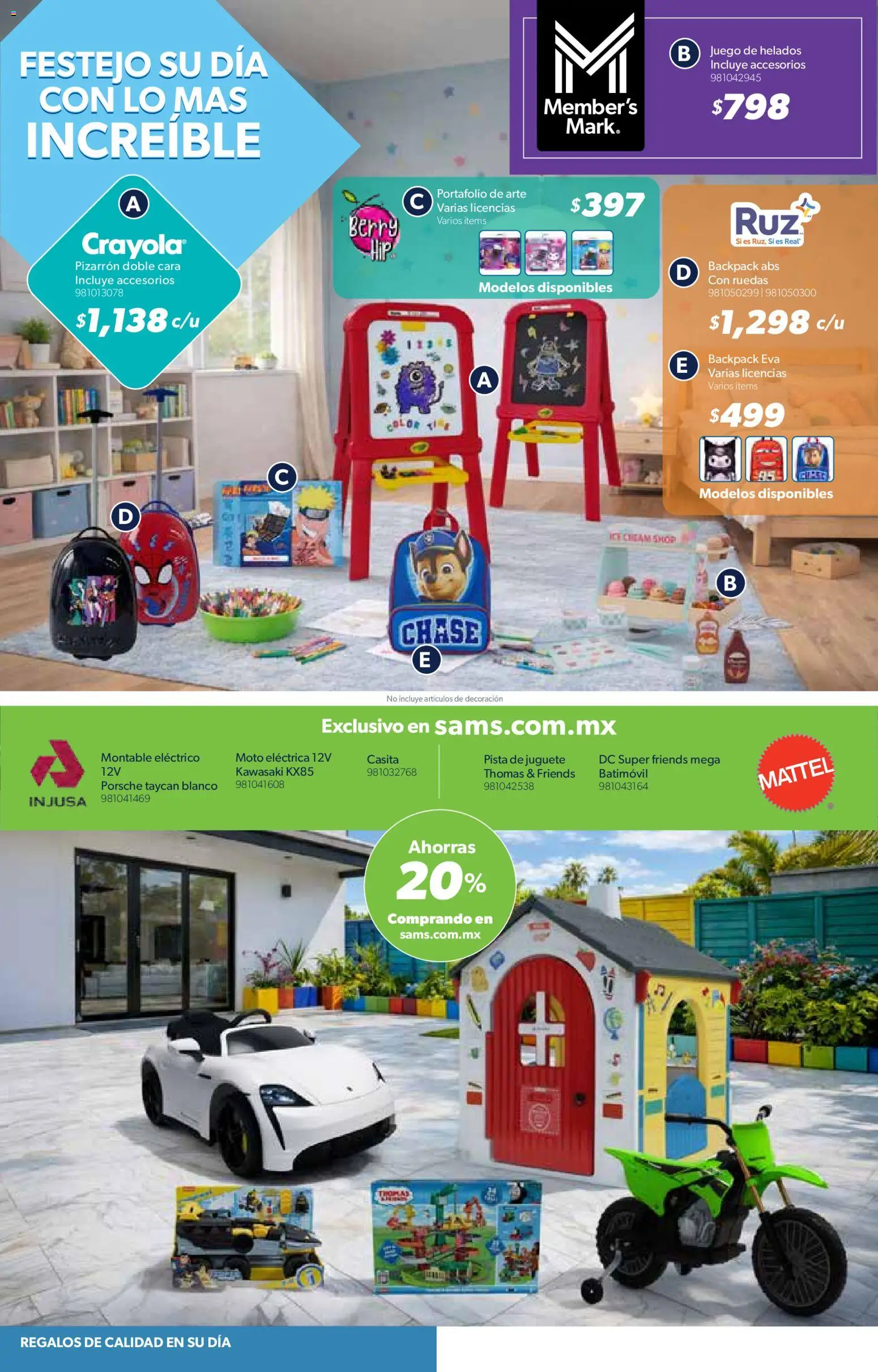 Nuevas ofertas de Sam's Club válidas en toda la República Mexicana desde el 01.04.2026. ¡Encuentra las mejores ofertas en Sam's Club catálogo! | Página: 22 | Productos: Pizarrón, Juego