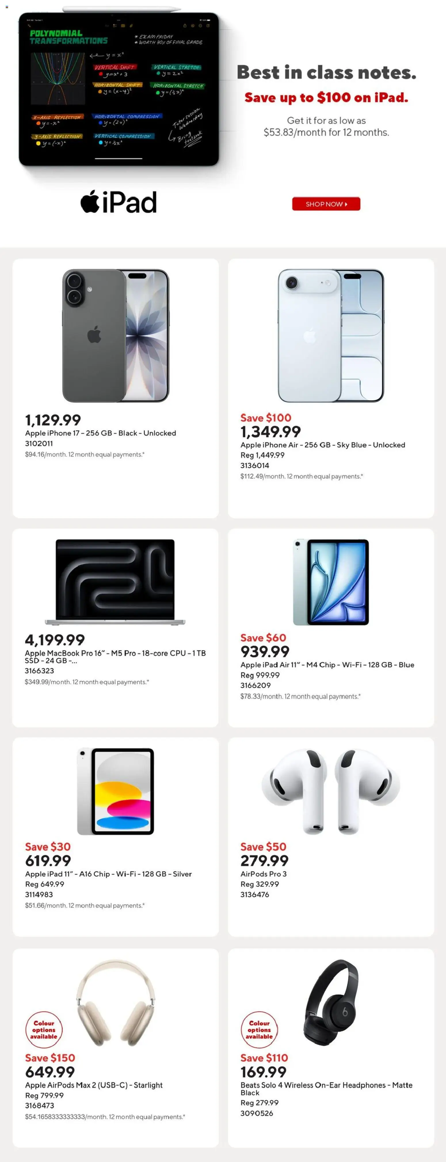 Staples flyer valid from Sep 4, 2026 | Page: 14 | Products: Headphones
