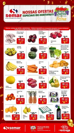 Semar Supermercado ofertas Terça e Quarta da Feira - Pré-Visualização do folheto da loja Semar Supermercado, válido de 29/09/2026