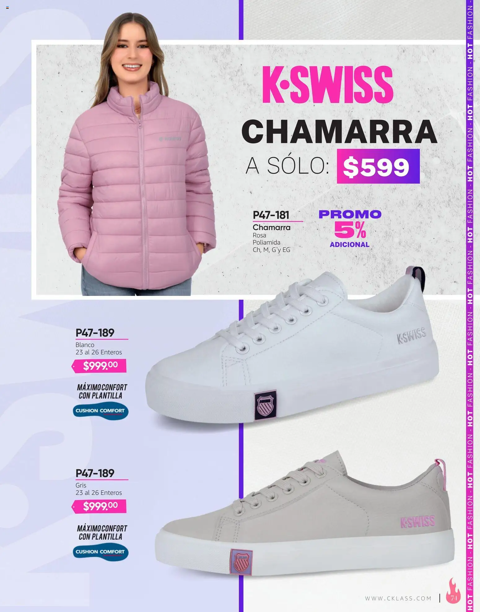 Nuevas ofertas de Cklass válidas en toda la República Mexicana desde el 03/08/2026. ¡Encuentra las mejores ofertas en Cklass catálogo Hot Fashion Calzado! | Página: 75 | Productos: Chamarra