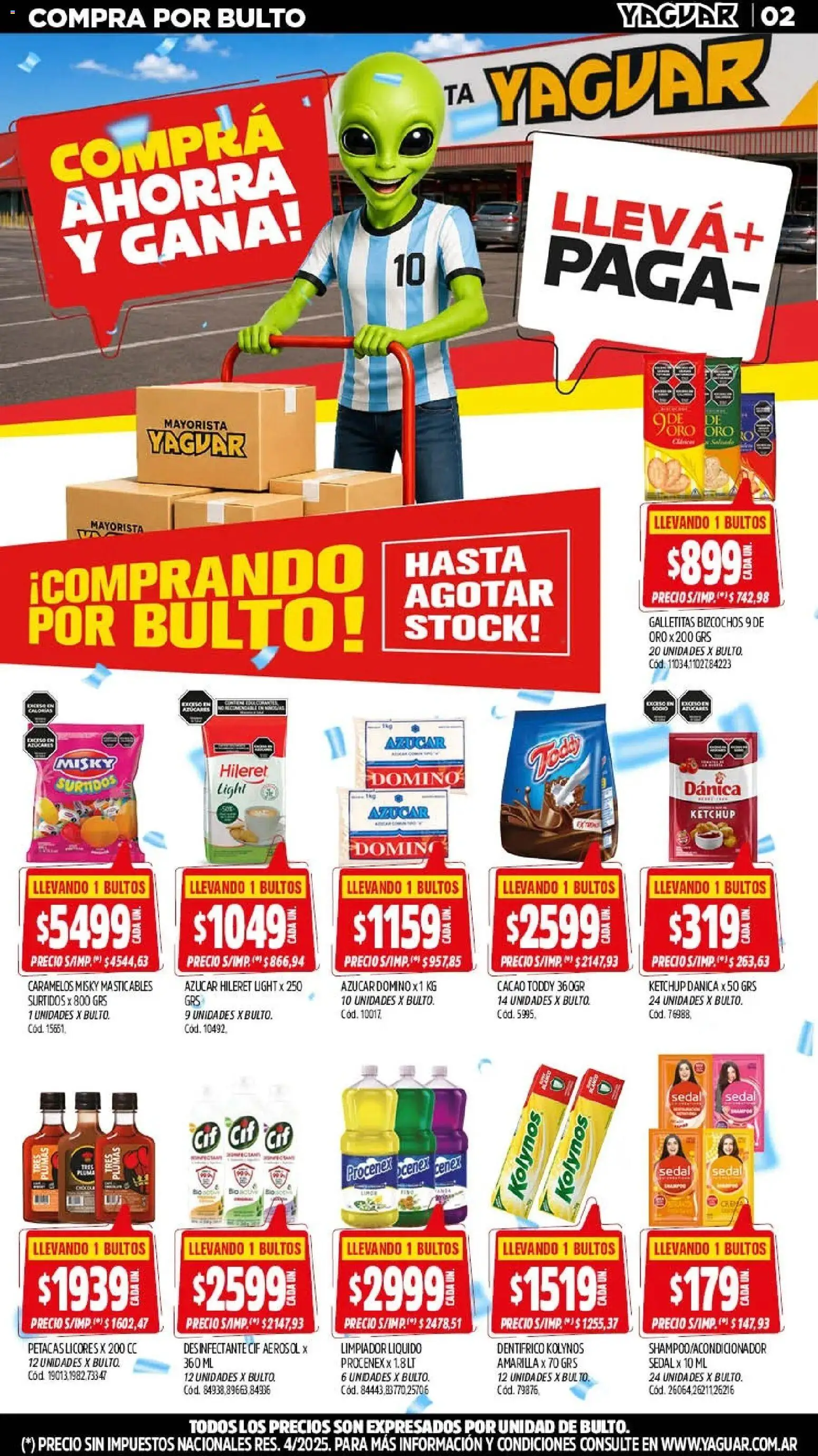Yaguar - Oferta Semanal Trelew │ válido desde el 06/07/2026 | Página: 3 | Productos: Desinfectante, Galletitas, Ketchup, Cacao