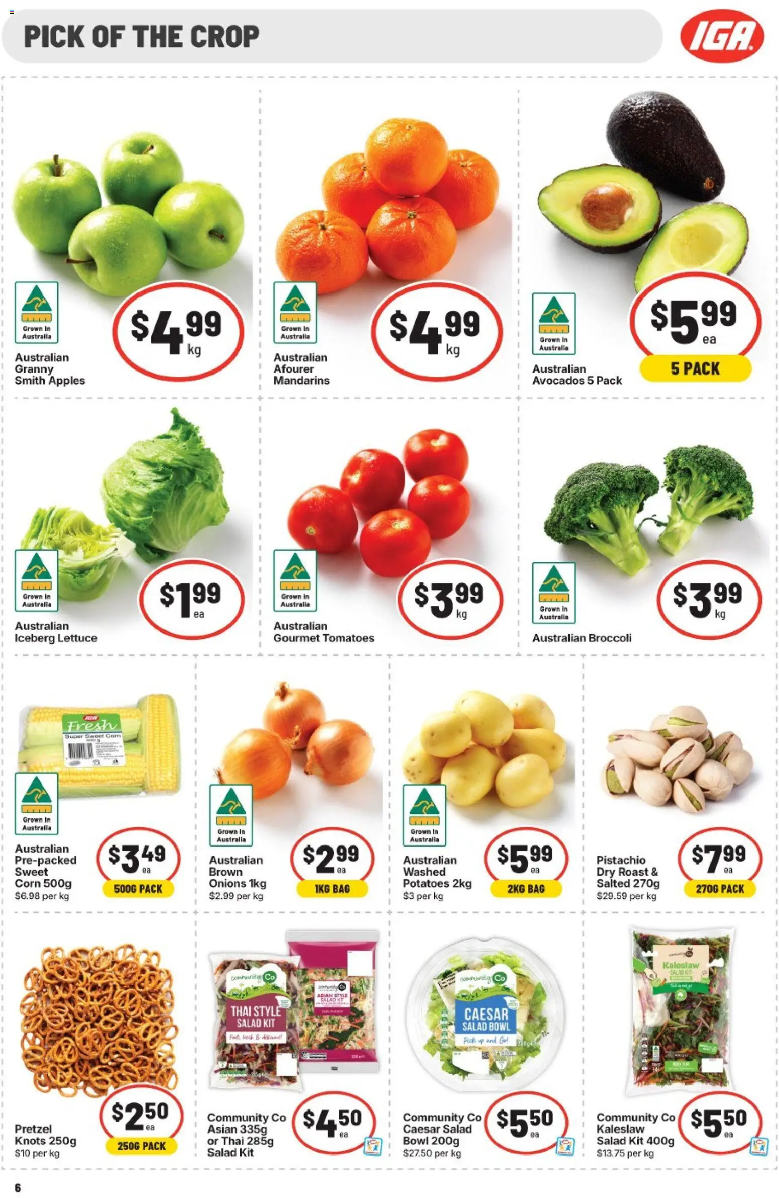 IGA catalogue - valid from 17.06.2026 | Page: 6 | Products: Tomatoes, Potatoes, Onions, Bag