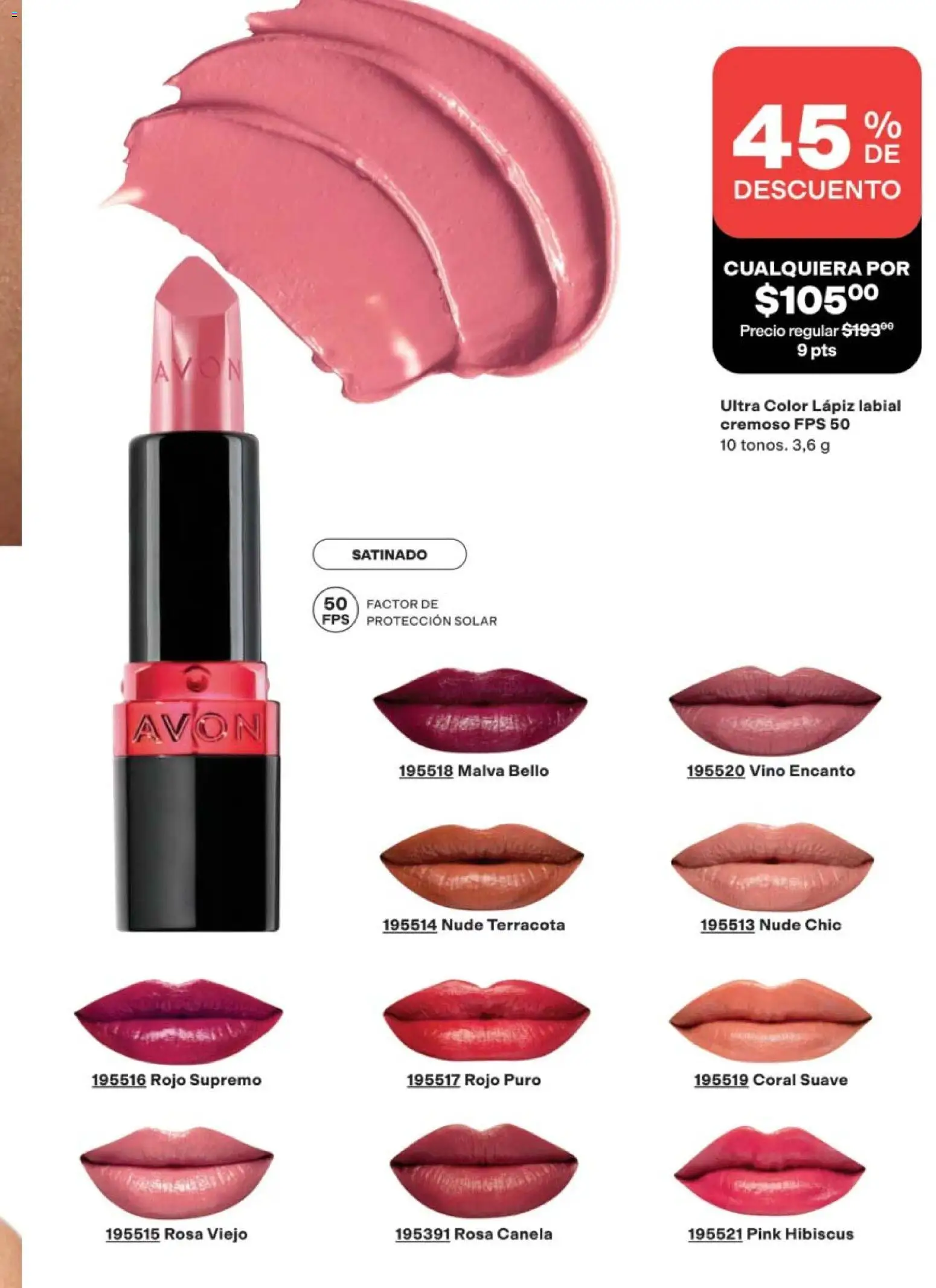 Nuevas ofertas de AVON válidas en toda la República Mexicana desde el 02.04.2026. ¡Encuentra las mejores ofertas en AVON campaña 6 2026! | Página: 69 | Productos: Vino, Lápiz labial