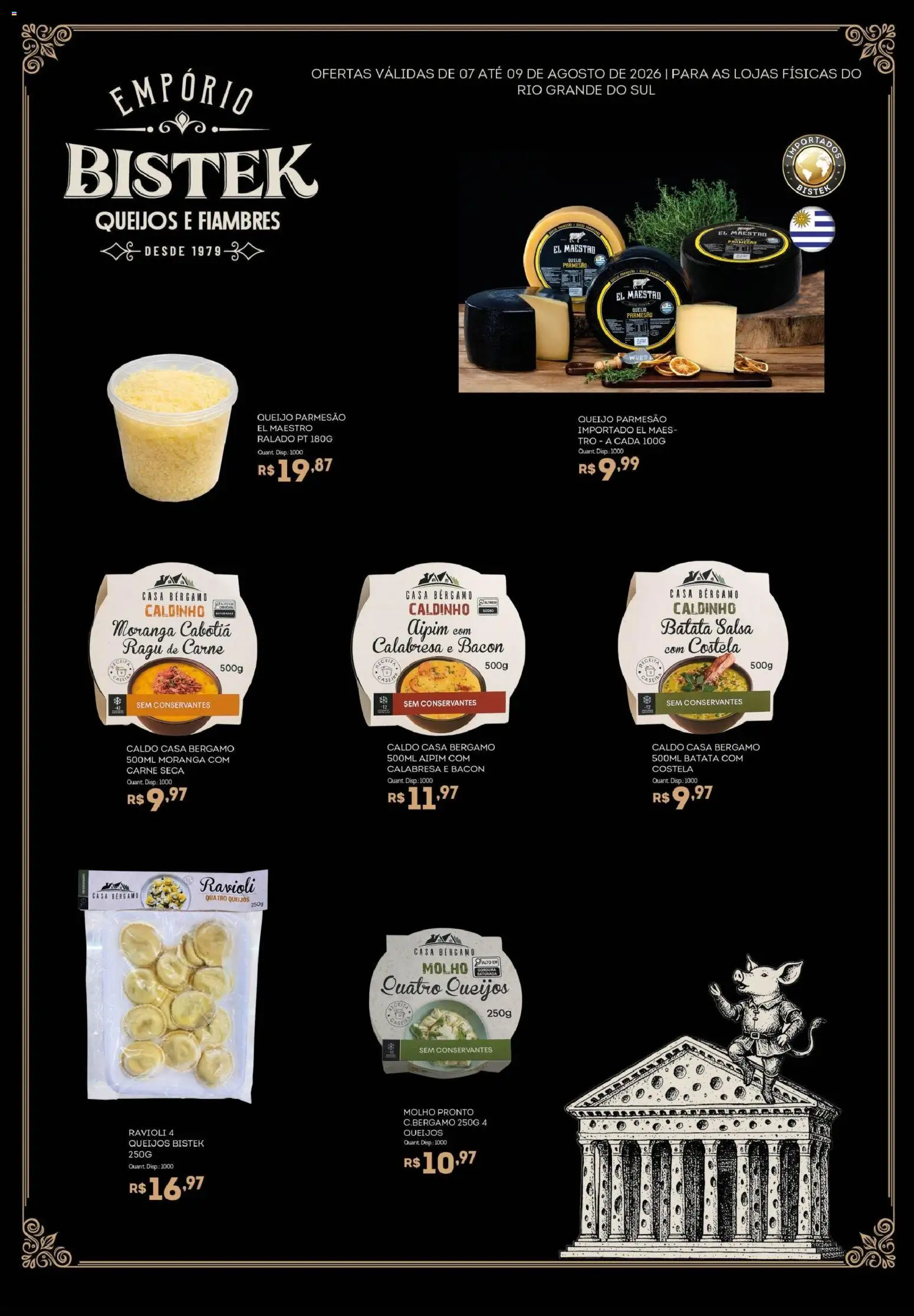 Bistek Supermercados Folheto - válido de 07/08/2026 | Página: 2 | Produtos: Salsa, Queijo, Queijo parmesão, Bacon