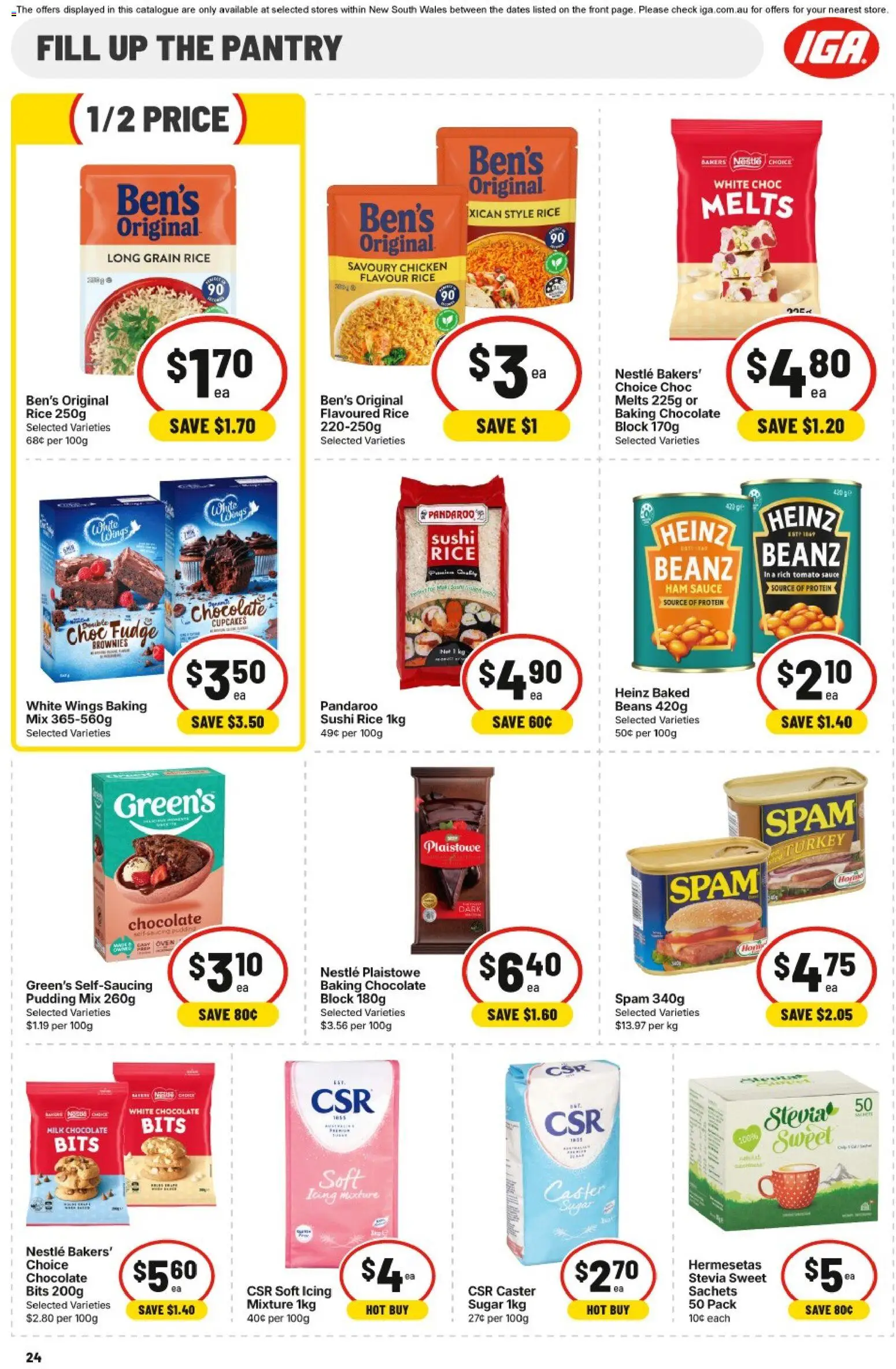 IGA catalogue - valid from 30/09/2026 | Page: 20 | Products: Brownies, Sachets, Pudding, White chocolate