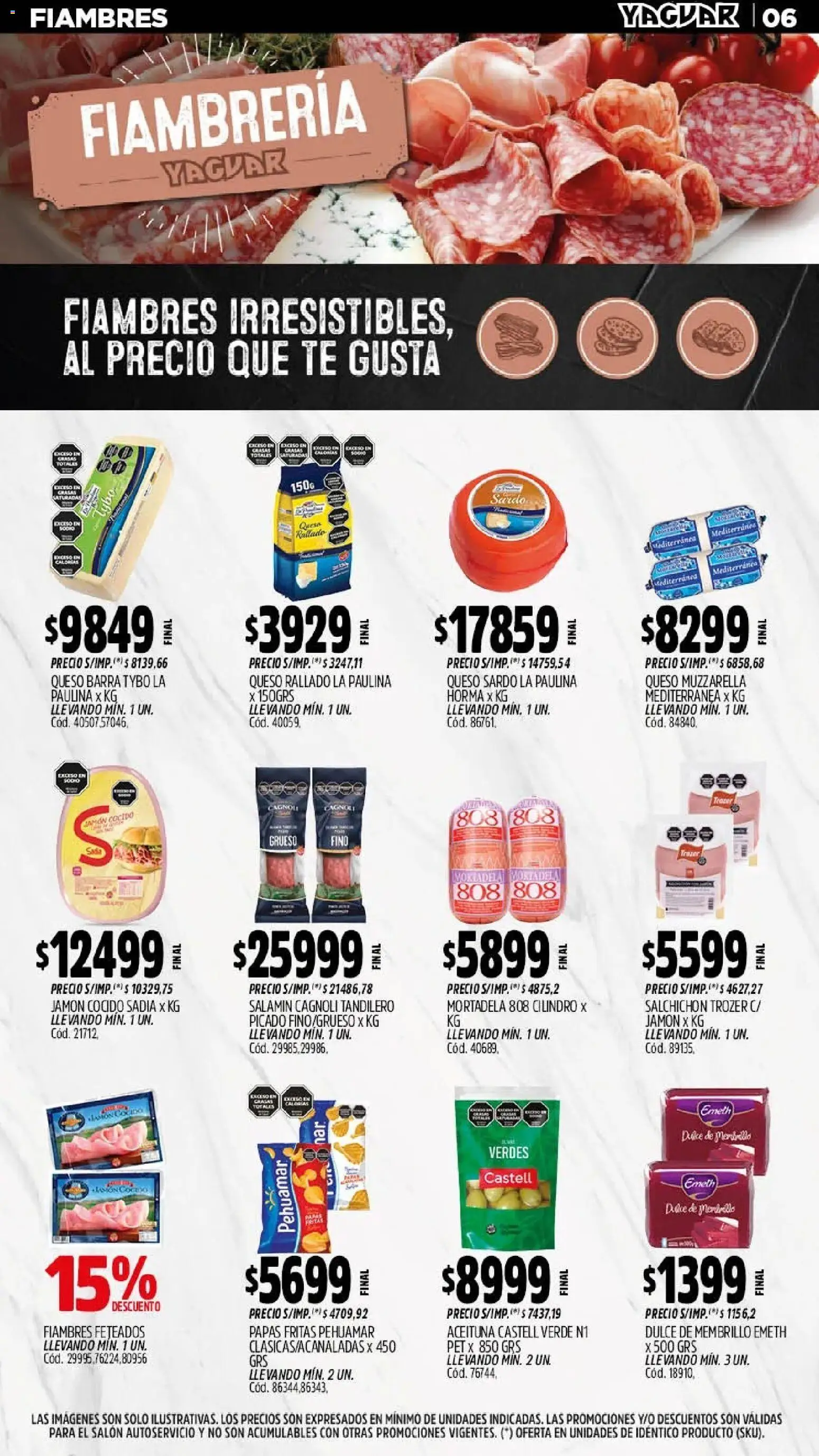 Yaguar catálogo │ válido desde el 13.04.2026 | Página: 6 | Productos: Jamón cocido, Mortadela, Jamón, Té