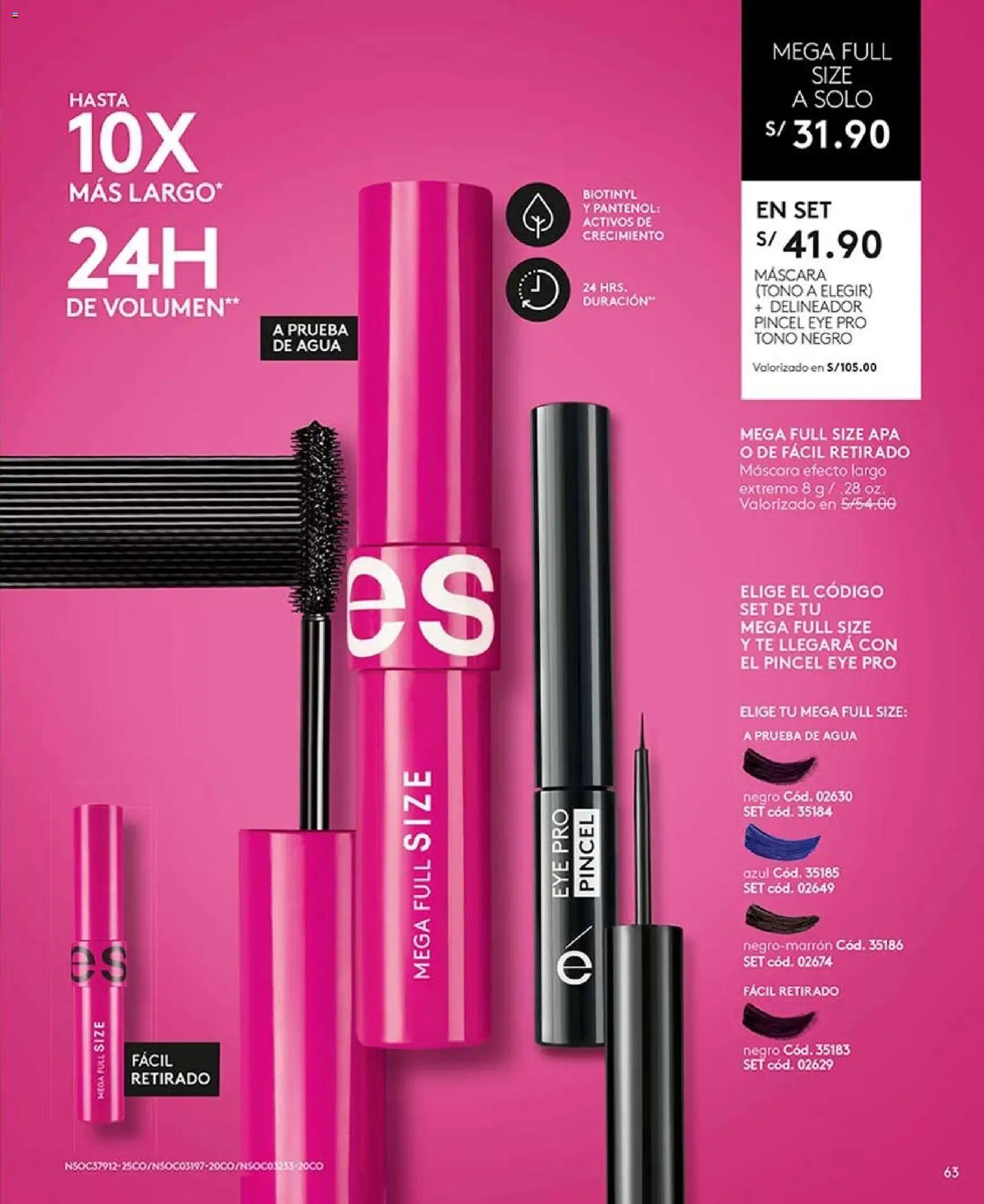 Catálogo Ésika válido desde 20/06/2026 | Página: 63 | Productos: Máscara, Delineador, Pincel, Té