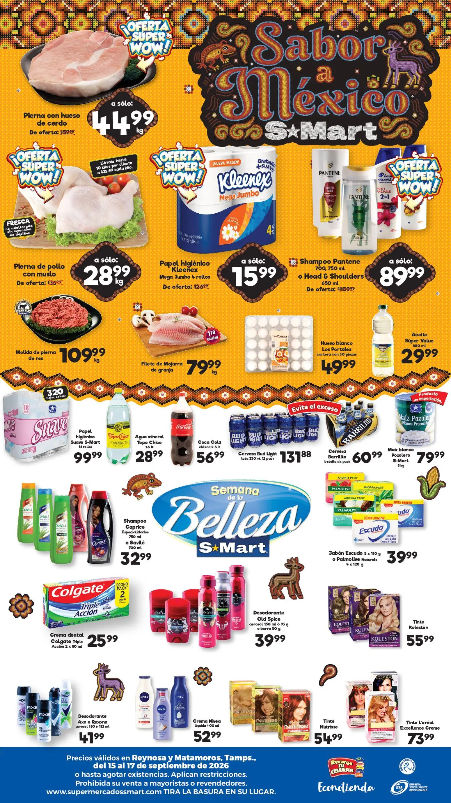 Nuevas ofertas de S-Mart válidas en toda la República Mexicana desde el 15/09/2026. ¡Encuentra las mejores ofertas en S-Mart folleto Reynosa! | Página: 2 | Productos: Crema, Huevo, Papel higiénico, Barra