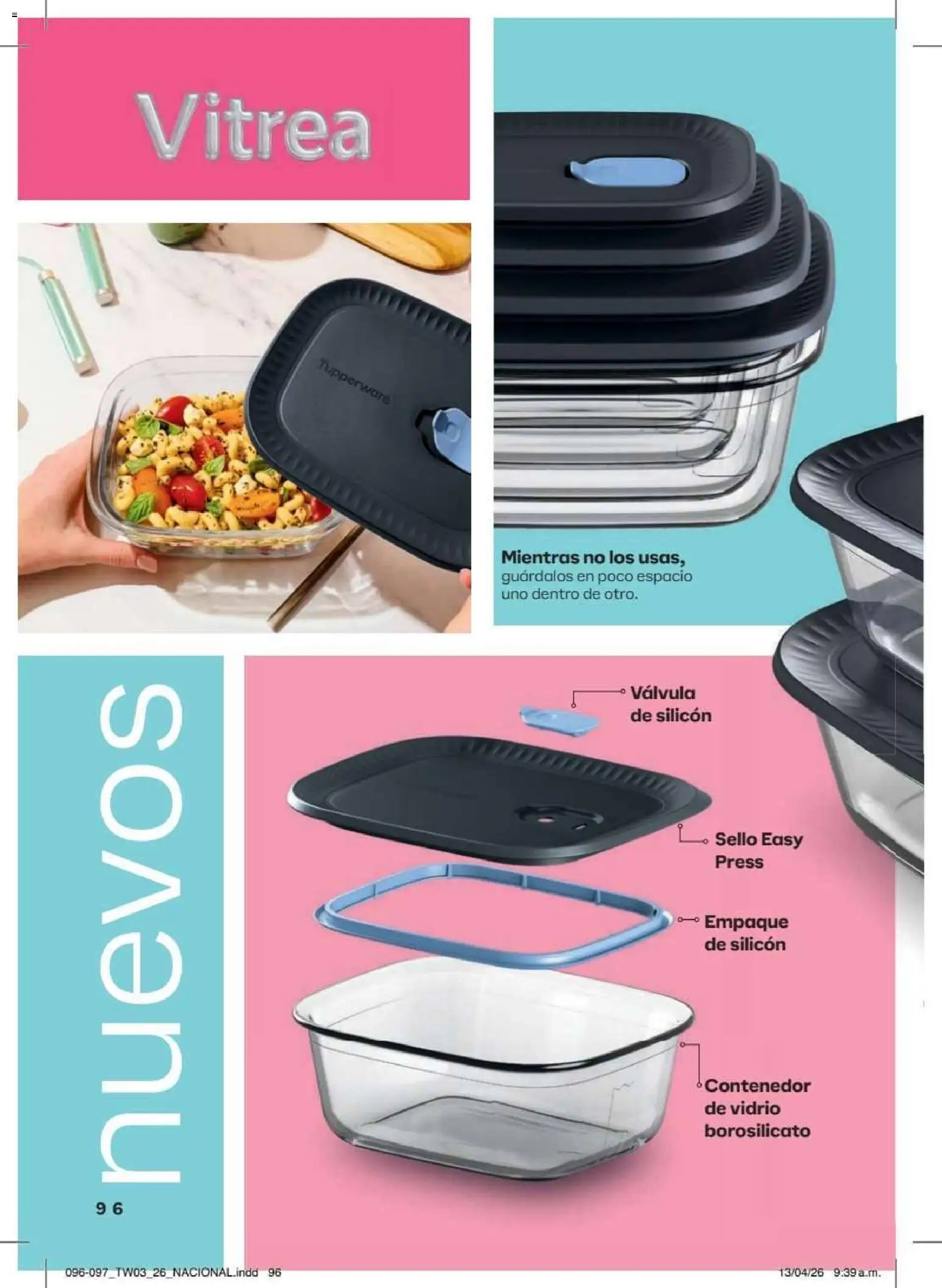 Nuevas ofertas de Tupperware válidas en toda la República Mexicana desde el 18/05/2026. ¡Encuentra las mejores ofertas en Tupperware catálogo! | Página: 96 | Productos: Válvula, Contenedor