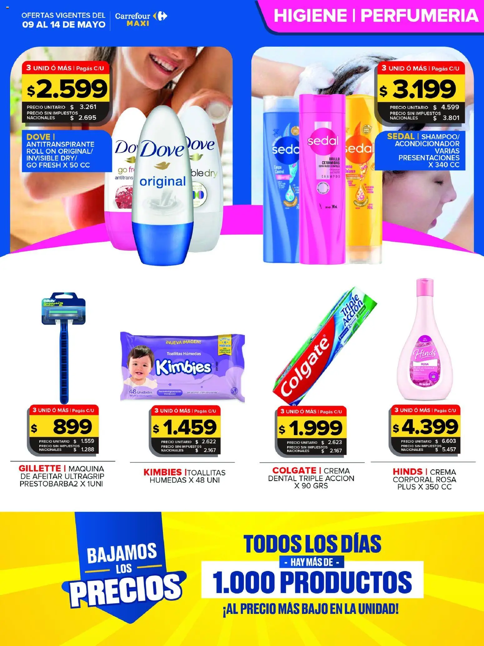Carrefour Maxi - BEBIDAS │ válido desde el 09.05.2026 | Página: 4 | Productos: Acondicionador, Antitranspirante, Cera, Crema