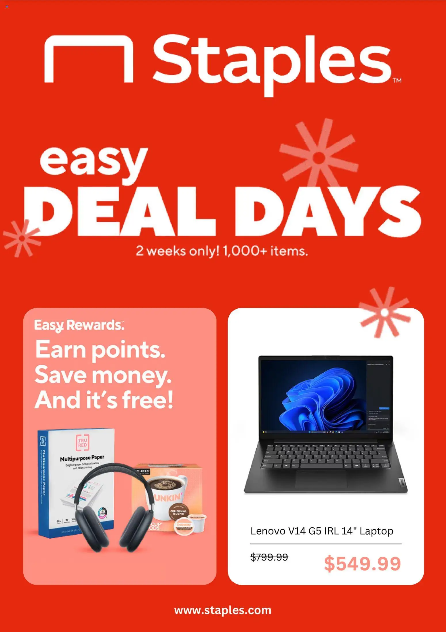 Staples Sunday, October 4 Top Hampers