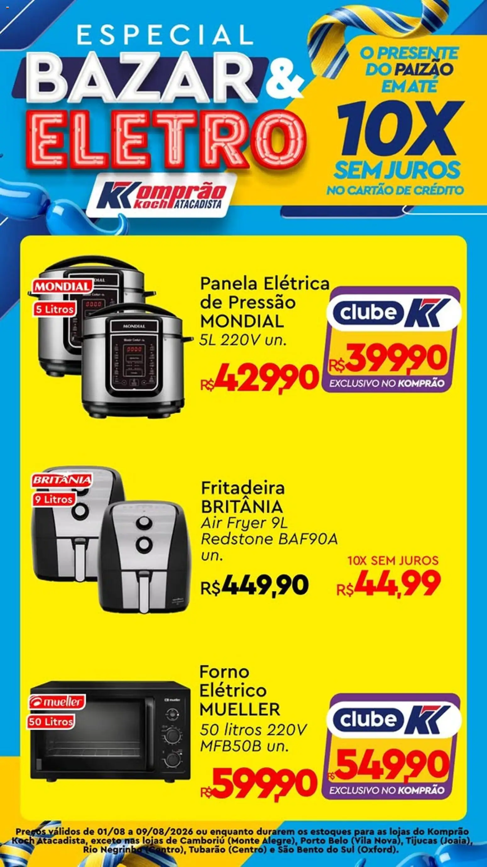 Komprao Atacadista Folheto - válido de 01/08/2026 | Página: 6 | Produtos: Forno, Panela, Panela elétrica, Air fryer
