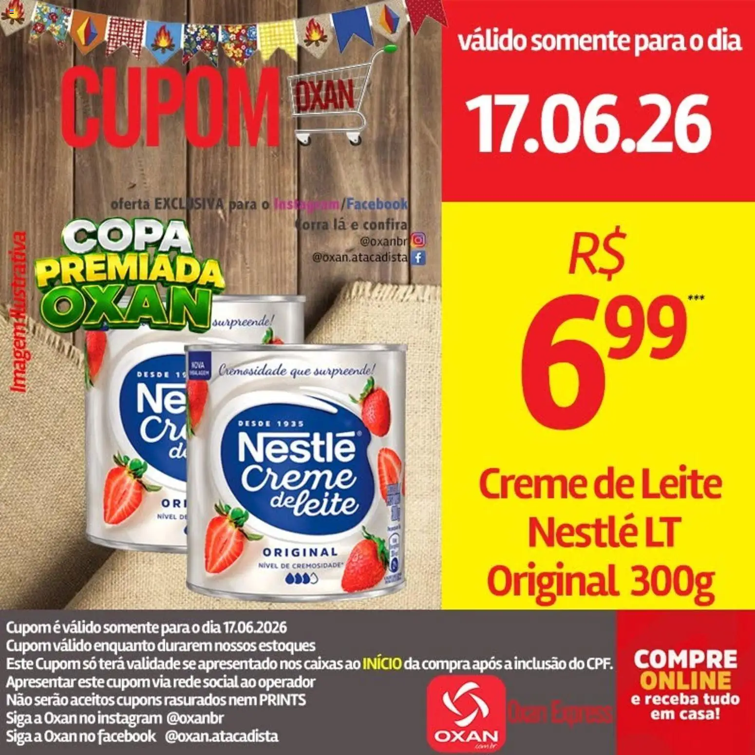 Oxan Atacadista Folheto - válido de 17.06.2026 | Página: 12 | Produtos: Leite, Copa, Creme, Creme de leite