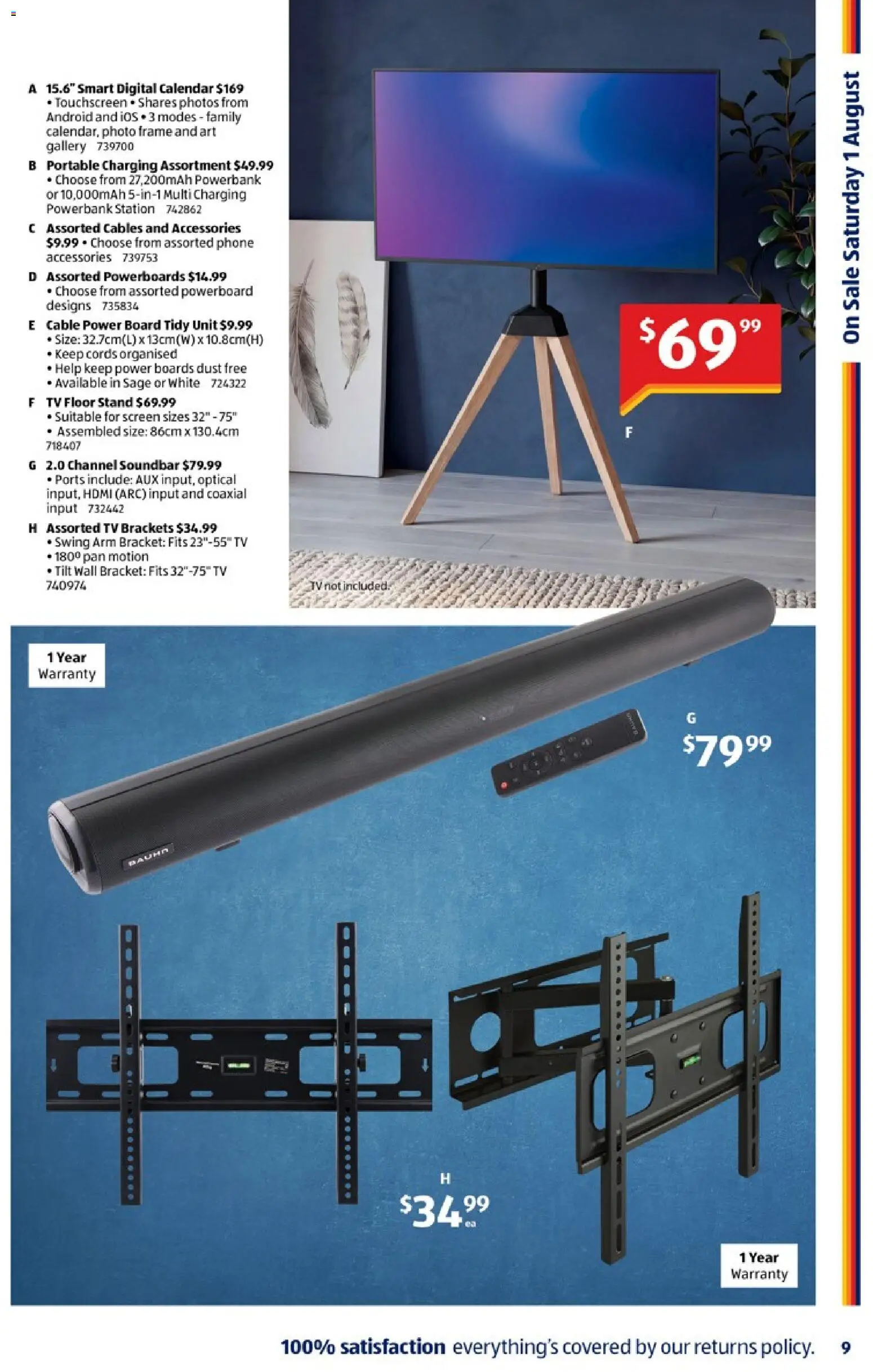 Aldi catalogue - valid from 29/07/2026 | Page: 9 | Products: Soundbar, Accessories, Phone, Screen