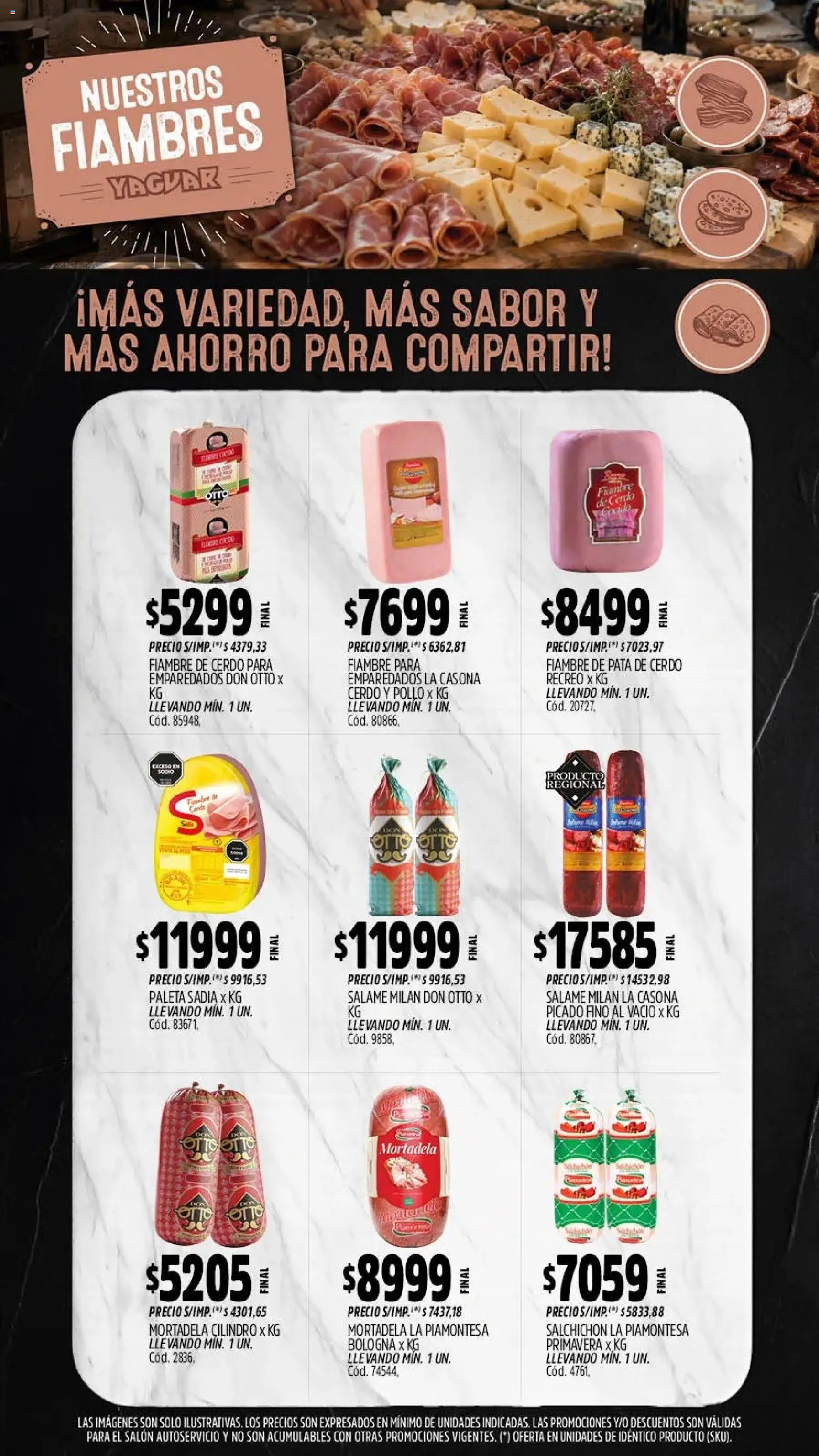 Yaguar - Oferta Semanal Misiones │ válido desde el 10/08/2026 | Página: 9 | Productos: Pata de cerdo, Pollo, Mortadela, Cerdo