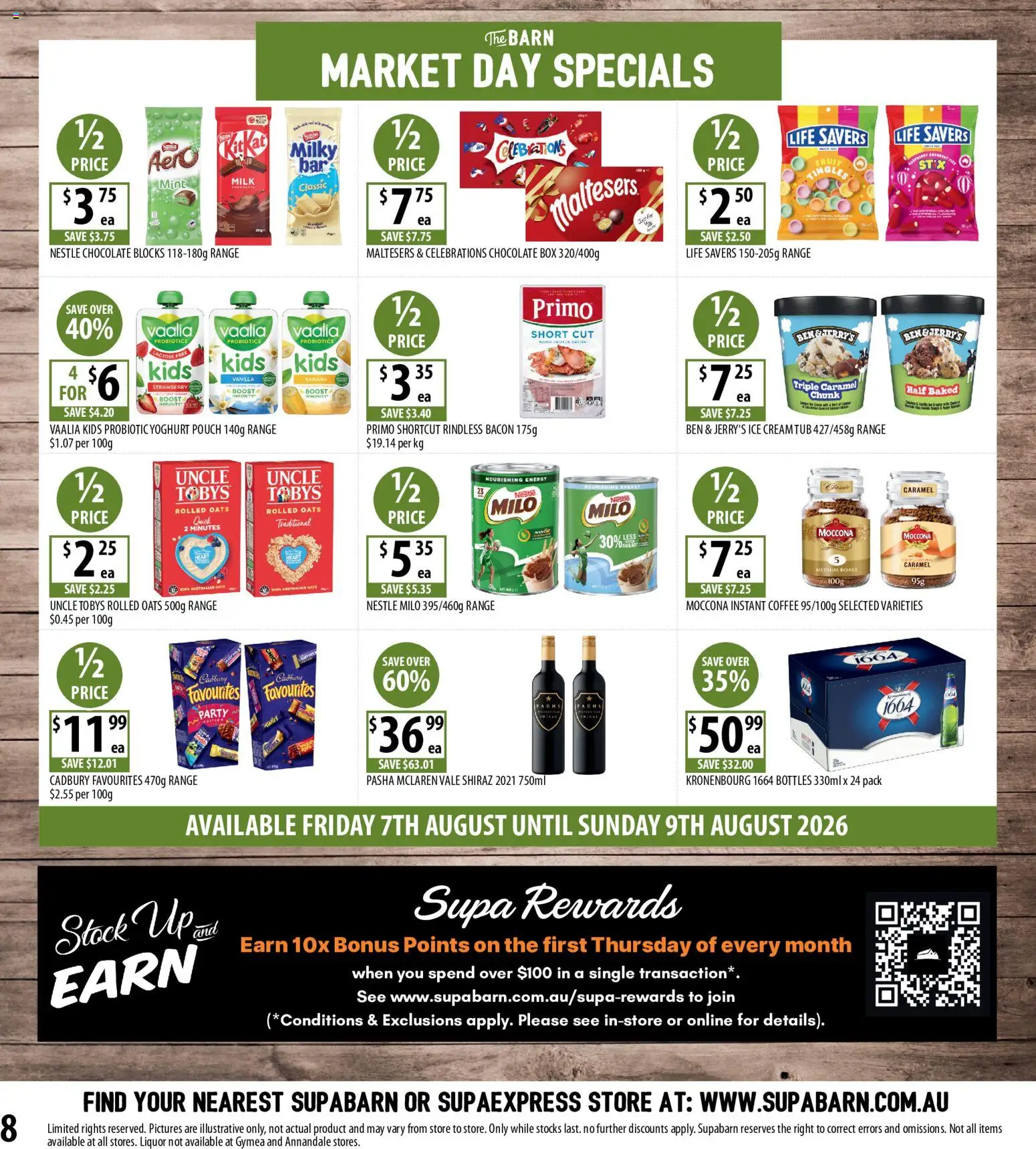 Supabarn catalogue - valid from 05/08/2026 | Page: 8 | Products: Box, Bacon, Coffee, Instant coffee