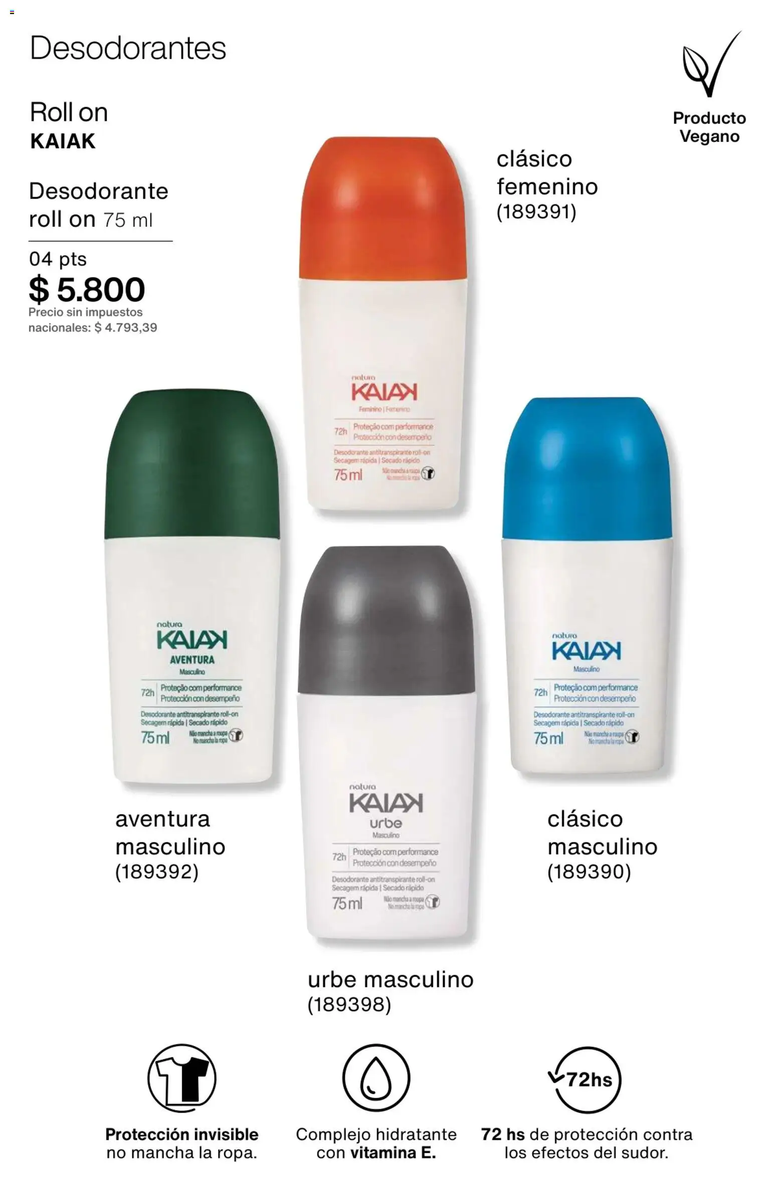 Catálogo Natura Ciclo 3 │ válido desde el 09/02/2026 | Página: 209 | Productos: Desodorante, Antitranspirante, Ropa