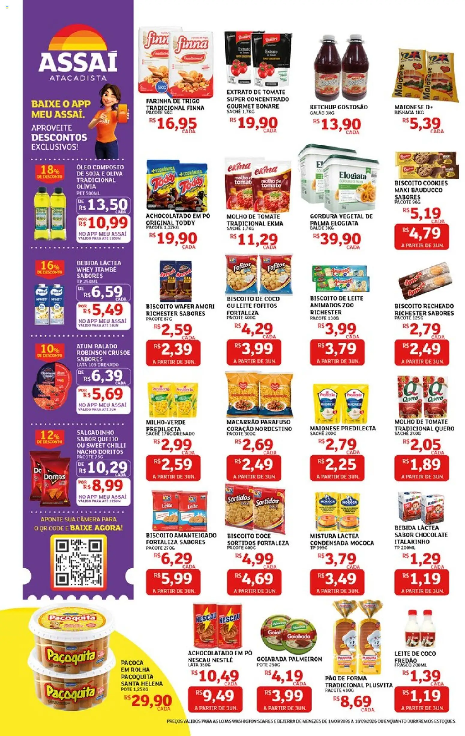 Assaí Atacadista Folheto - válido de 14/09/2026 | Página: 2 | Produtos: Biscoito, Nescau, Óleo, Balde