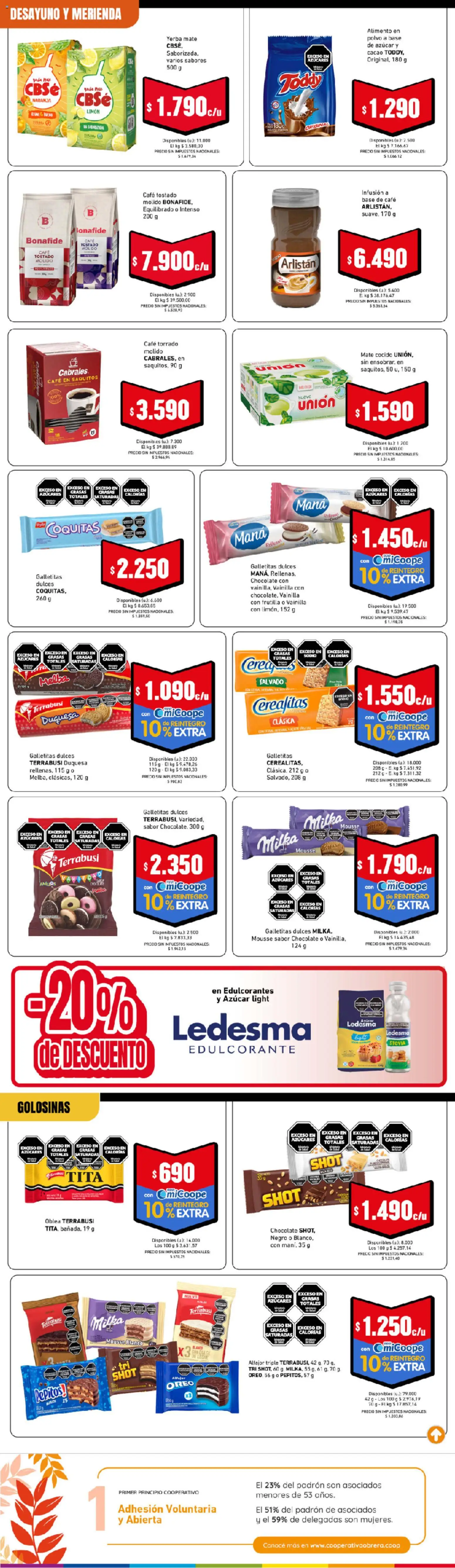 Cooperativa Obrera - Folleto │ válido desde el 24/09/2026 | Página: 2 | Productos: Vainilla, Dulce de leche, Dulces, Alfajor