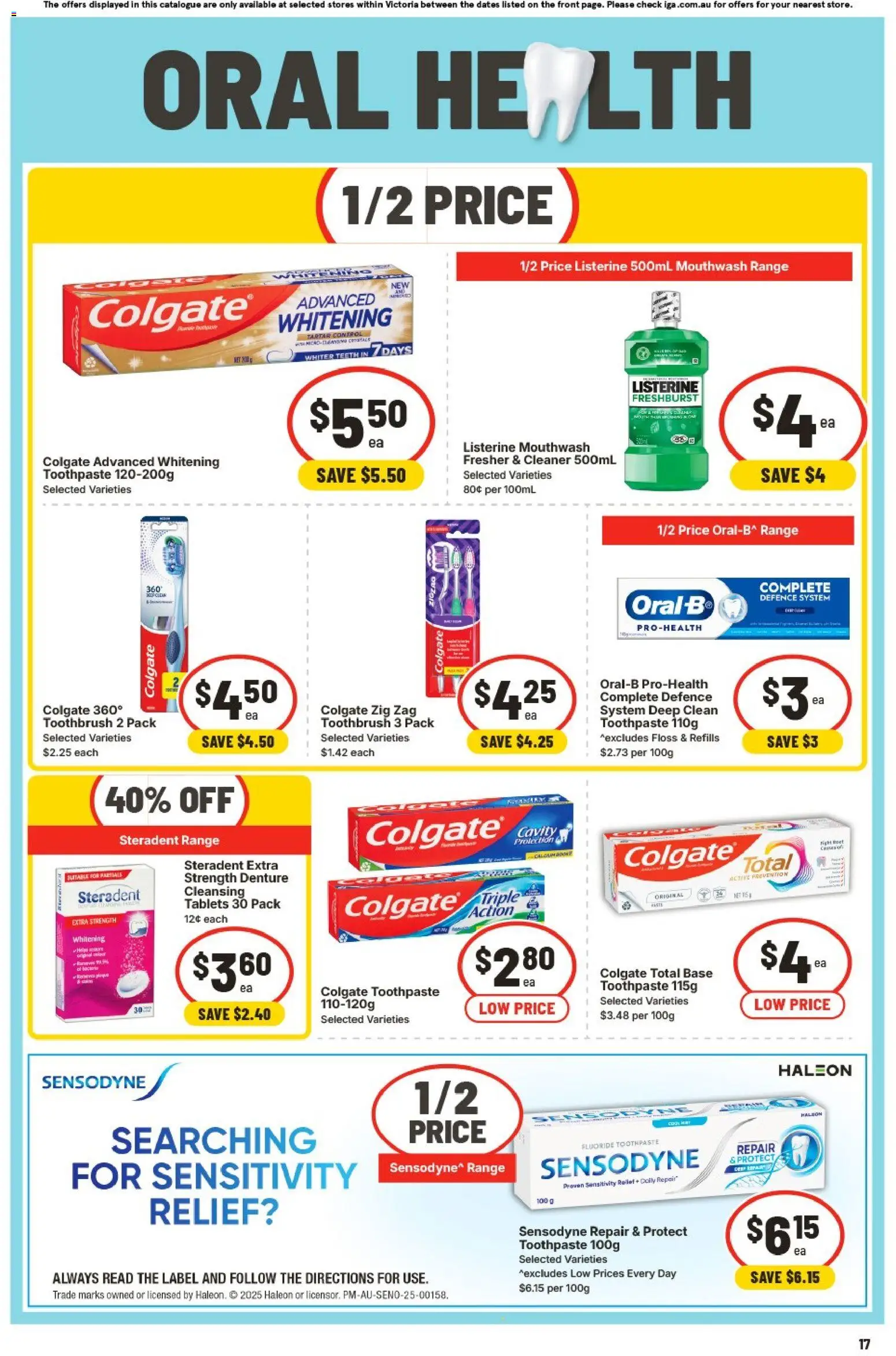 IGA catalogue - valid from 27/07/2026 | Page: 23 | Products: Cleaner, Toothpaste, Mouthwash, Toothbrush